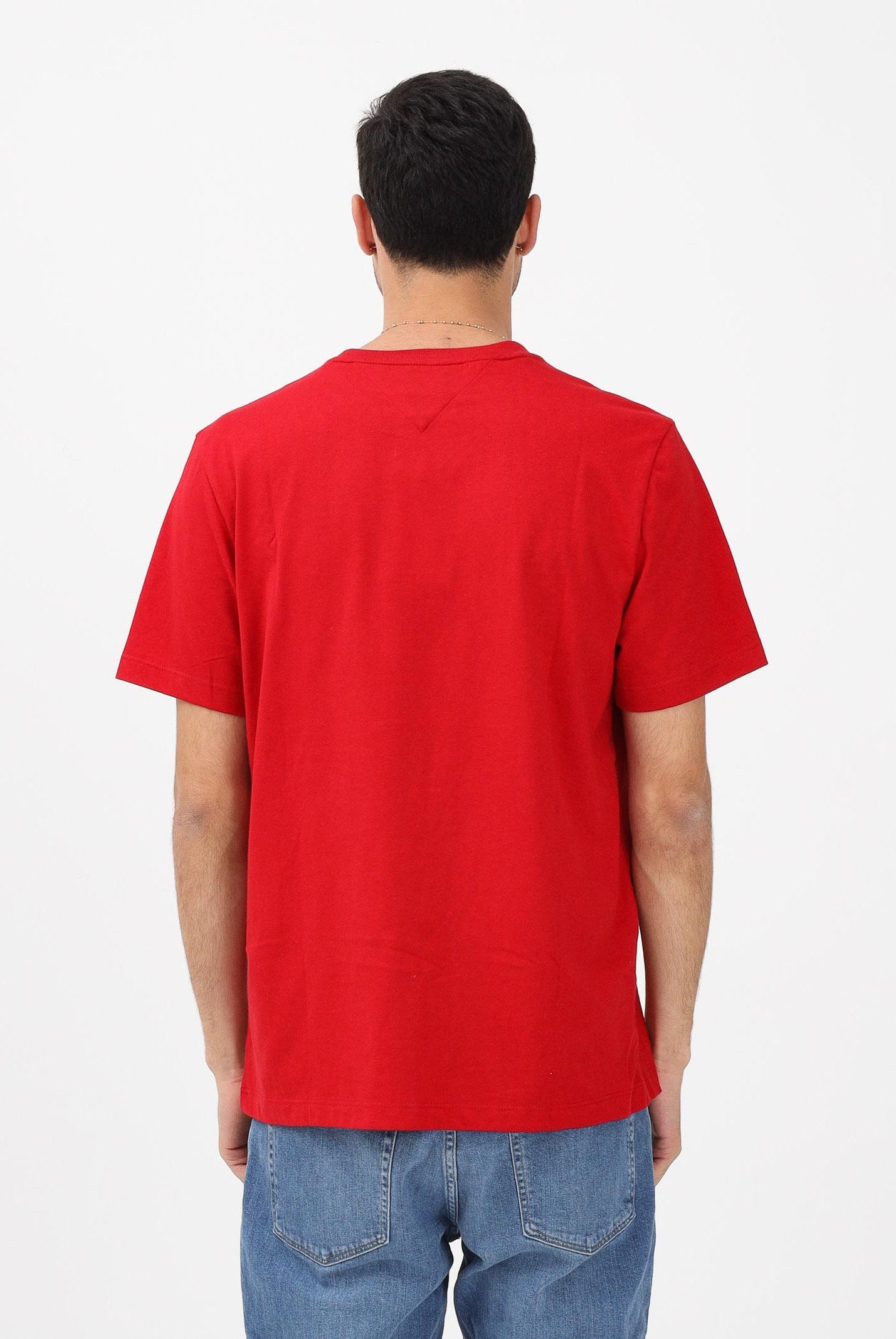 TOMMY HILFIGER T-shirt a manica corta rossa da uomo con logo MW0MW39995 XLD TOMMY HILFIGER