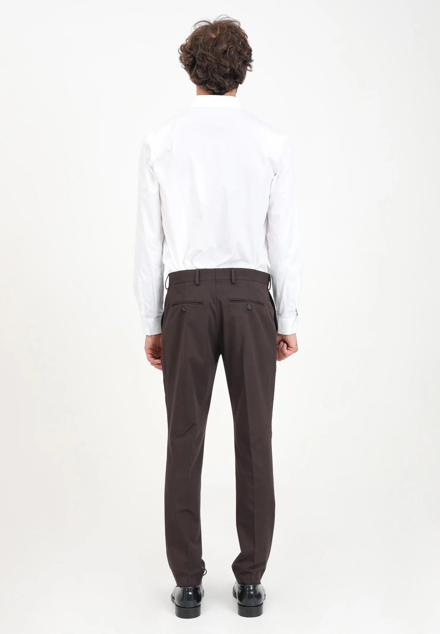 Pantalone elegante marrone da uomo 16087825 DEMITASSE SELECTED HOMME