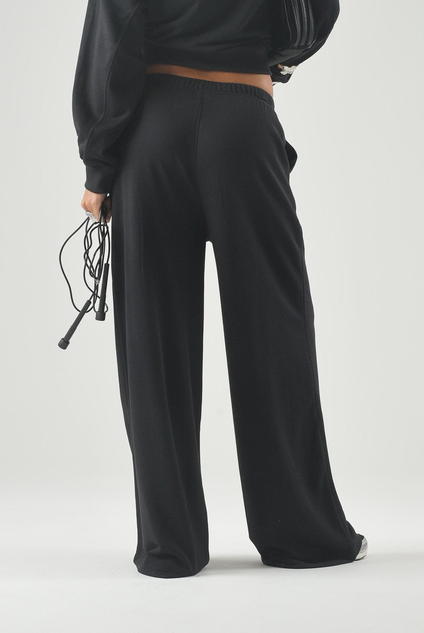 TOMMY JEANS pantaloni da tuta TJW Wide Leg Sweatpant Black nero donna. DW0DW22951 BDS TOMMY JEANS