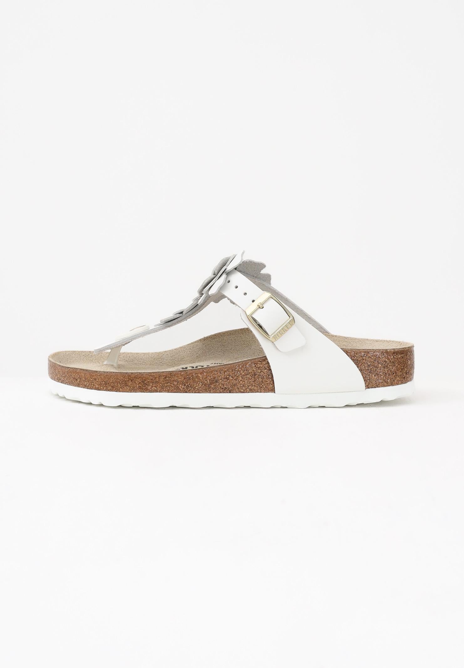 BIRKENSTOCK Infradito Gizeh Flower Embellishment bianchi da donna 1026686 . BIRKENSTOCK