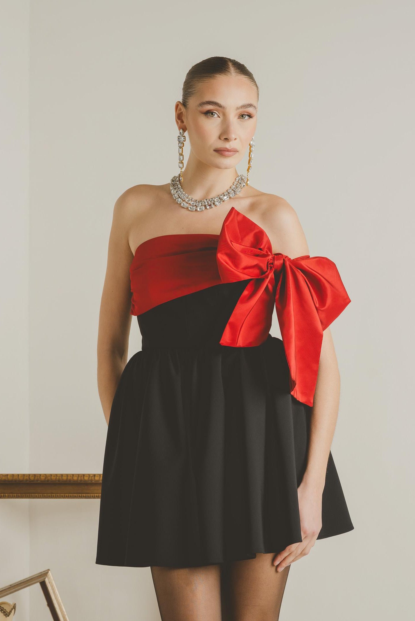 SANTAS Abito corto GRÂCE nero da donna PV2617 RONE SANTAS