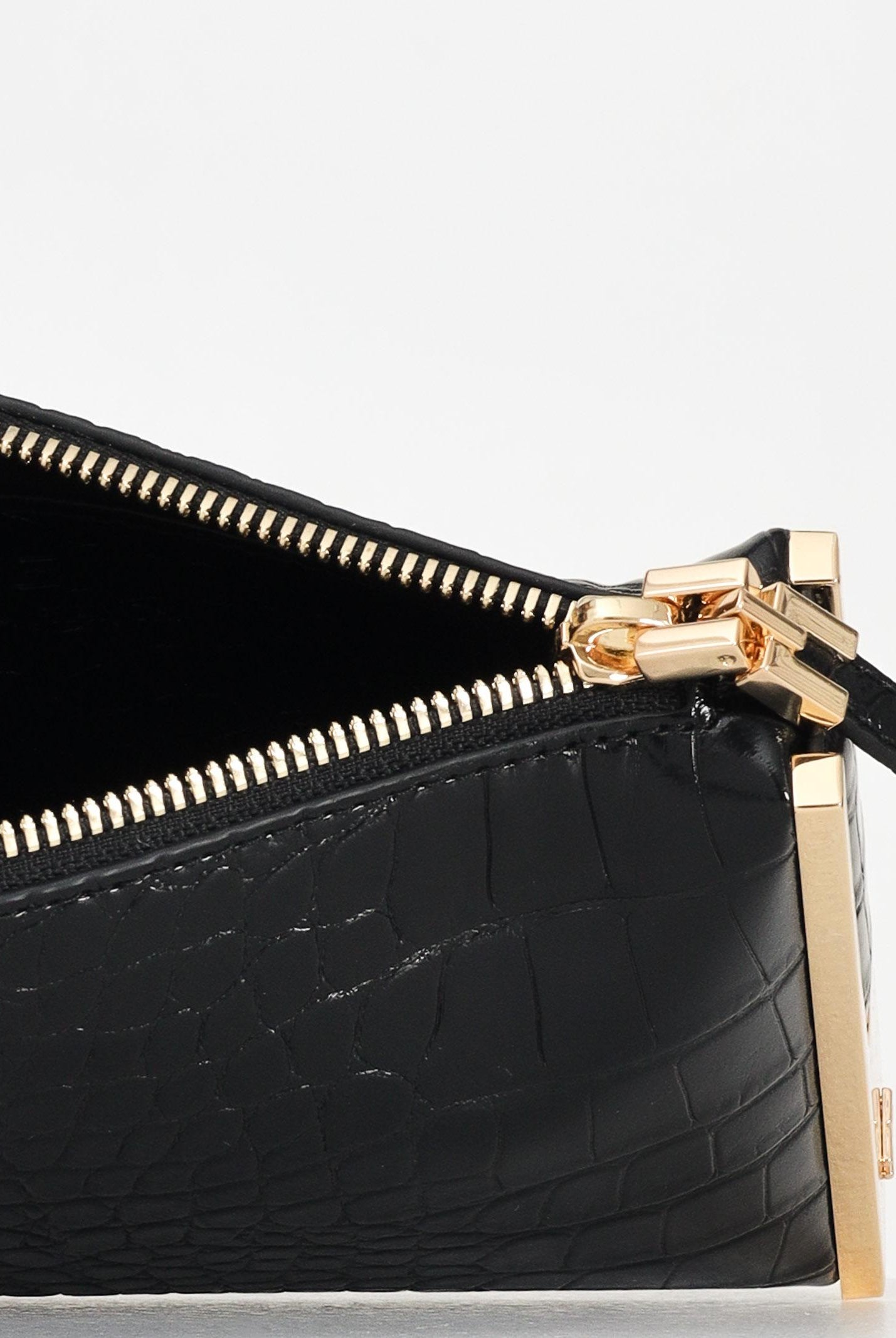 ELISABETTA FRANCHI Pochette nera da donna con stampa cocco BS51A56E2 110 ELISABETTA FRANCHI