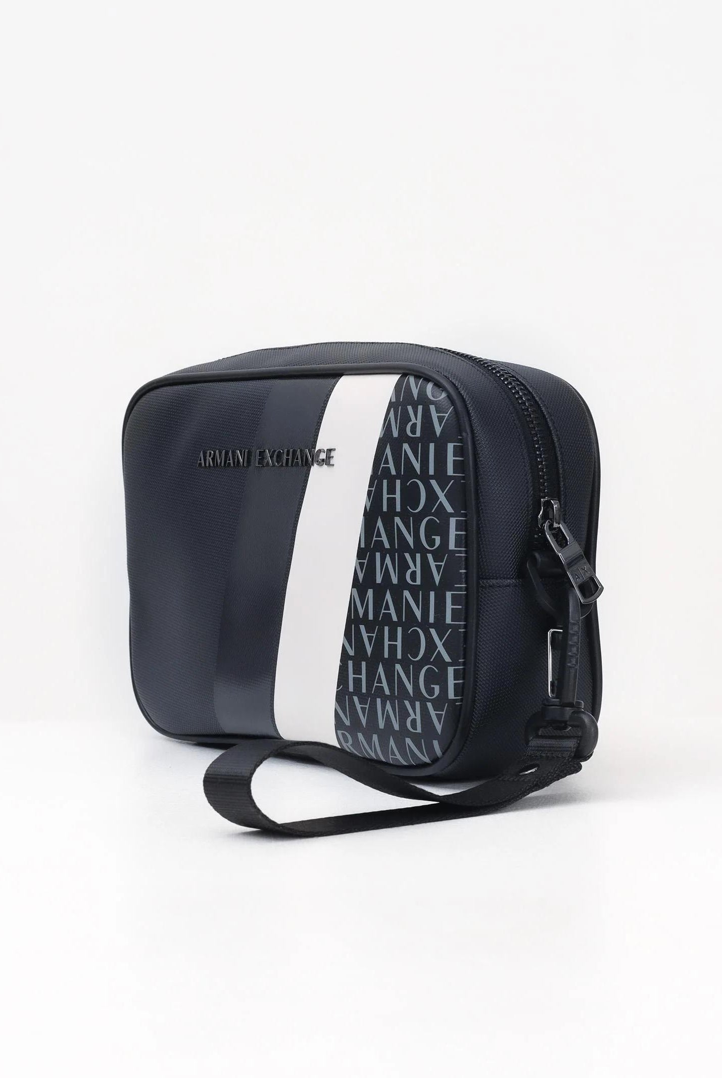 ARMANI EXCHANGE Pochette blu notte da uomo con motivo geometrico e logo XM001271AF11935 MB051 ARMANI EXCHANGE