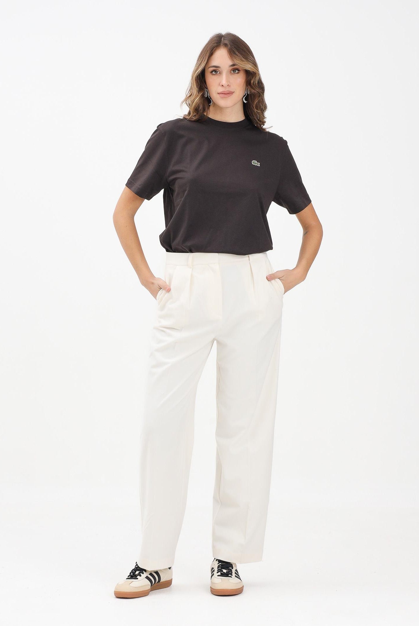 LACOSTE Pantalone panna da donna HF5359 XFJ LACOSTE