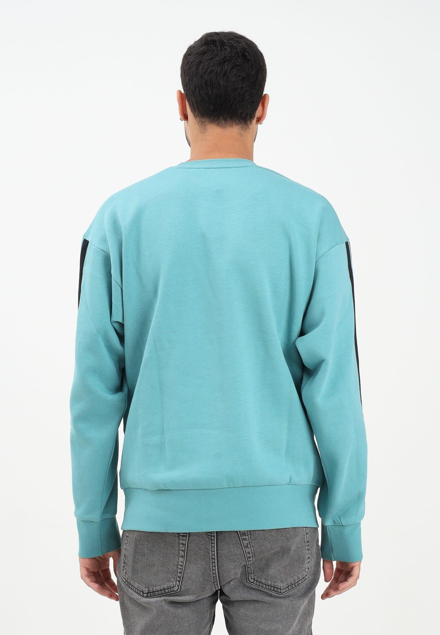 ADIDAS PERFORMANCE Felpa girocollo Essentials 3-Stripes French Terry verde acqua da uomo JX0701 ADIDAS PERFORMANCE