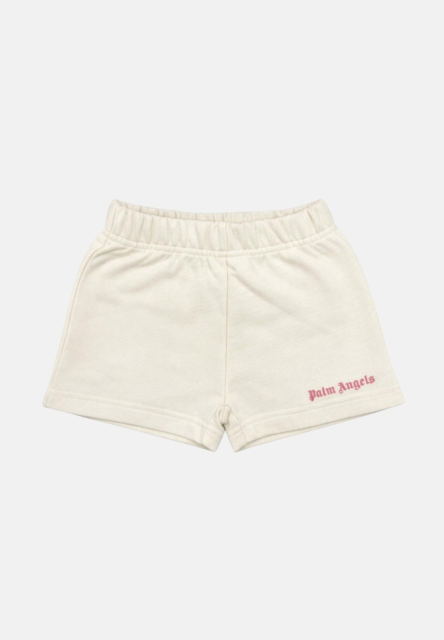 PALM ANGELS Shorts panna da neonato con logo PG6X002S26FLE001 002 PALM ANGELS
