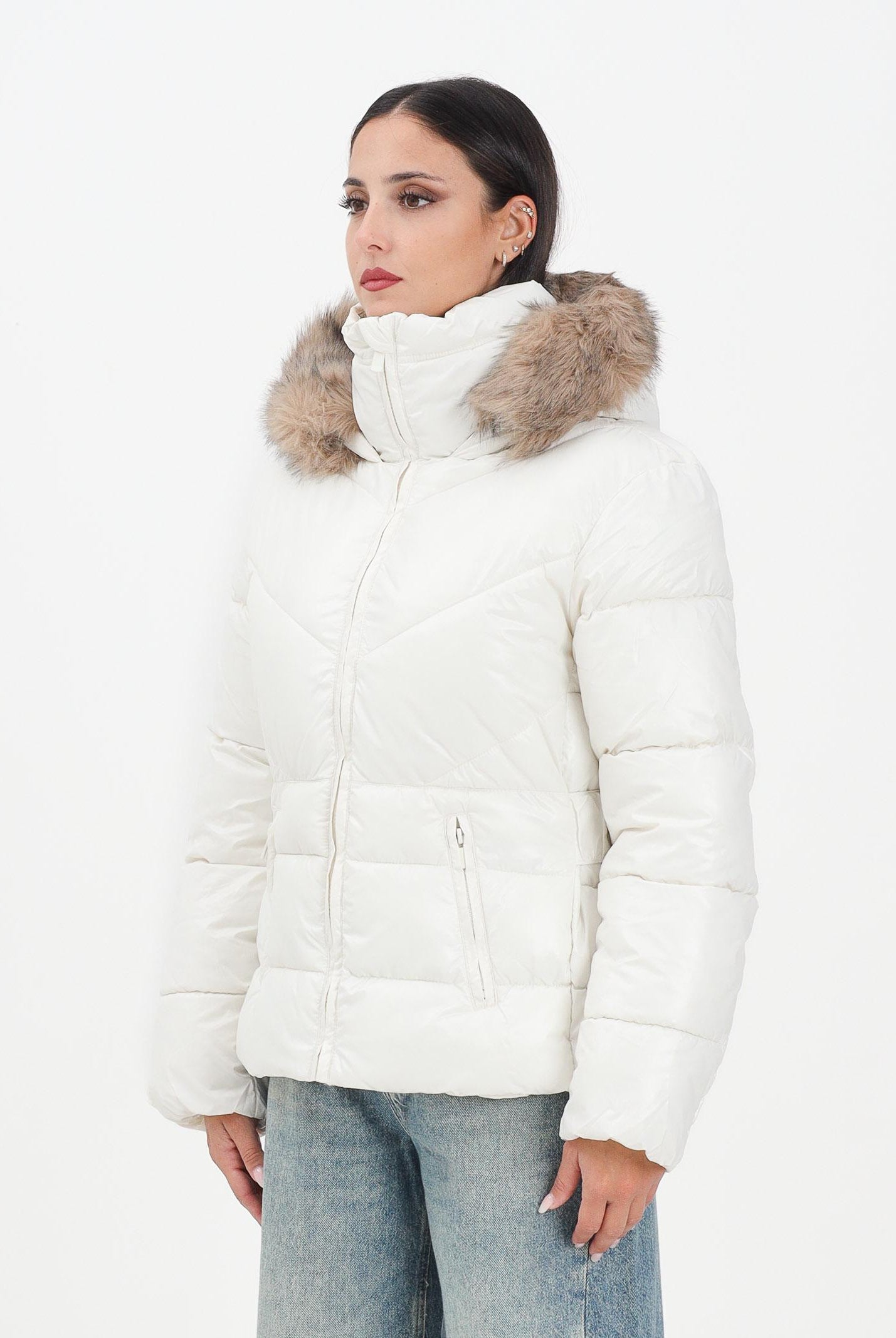 JDY Piumino bianco da donna 15355081 Tofu JDY