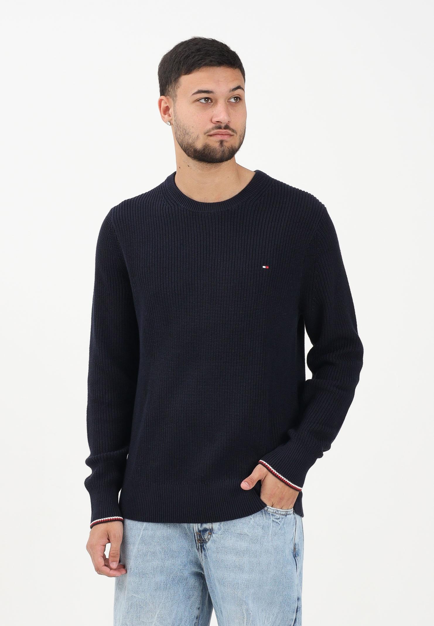 TOMMY HILFIGER Maglioncino girocollo blu da uomo MW0MW41516DW5 TOMMY HILFIGER