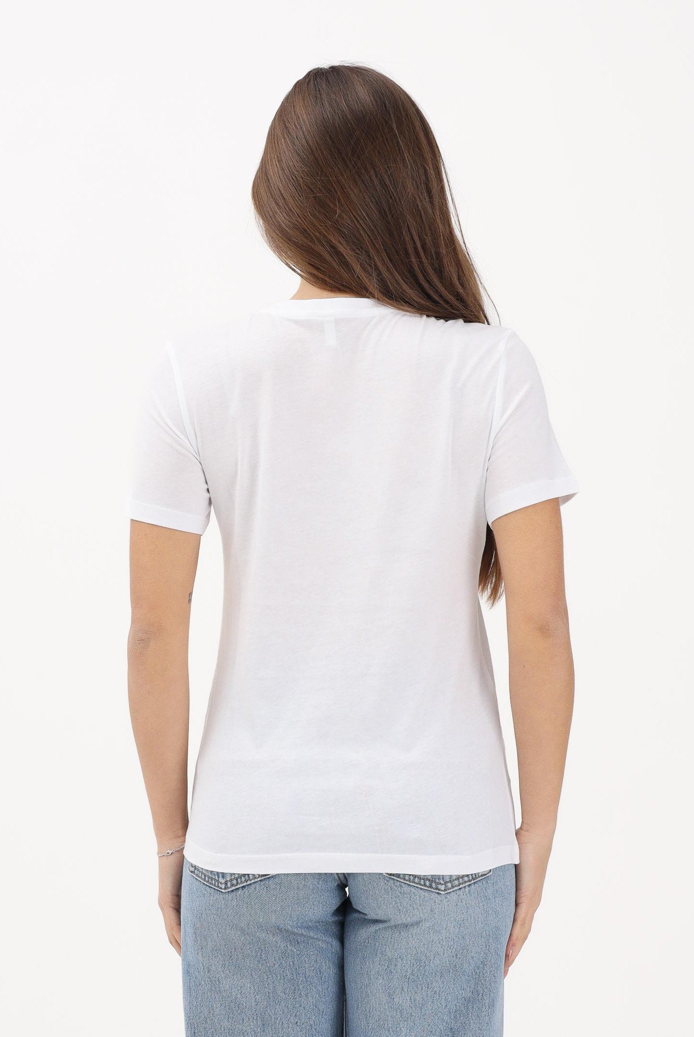 ONLY T-shirt a manica corta bianca da donna con ricamo cuori 15288473 BRWIHE ONLY