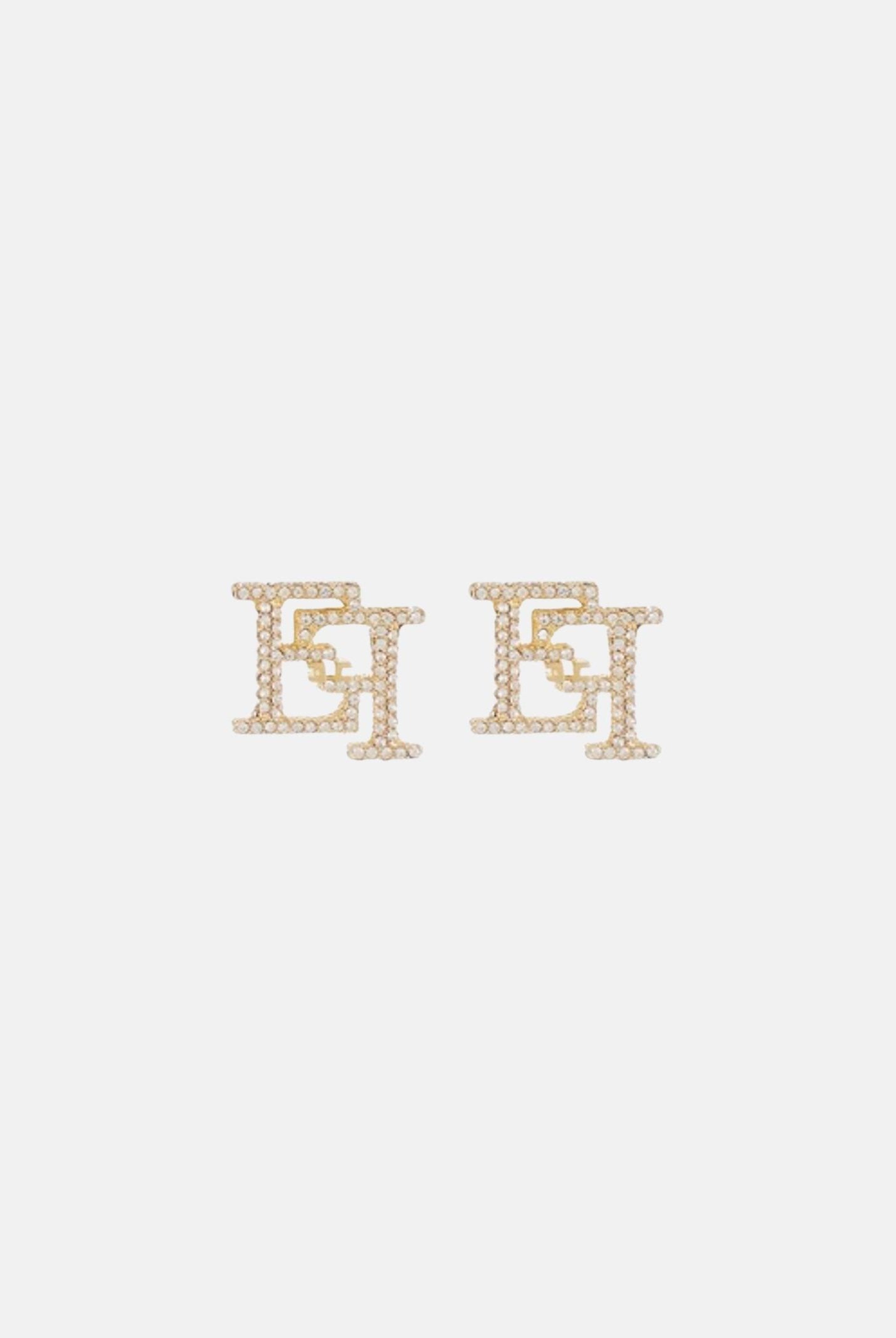 ELISABETTA FRANCHI Orecchini oro da donna con doppio logo<BR/> OR02A56E2 U95 ELISABETTA FRANCHI