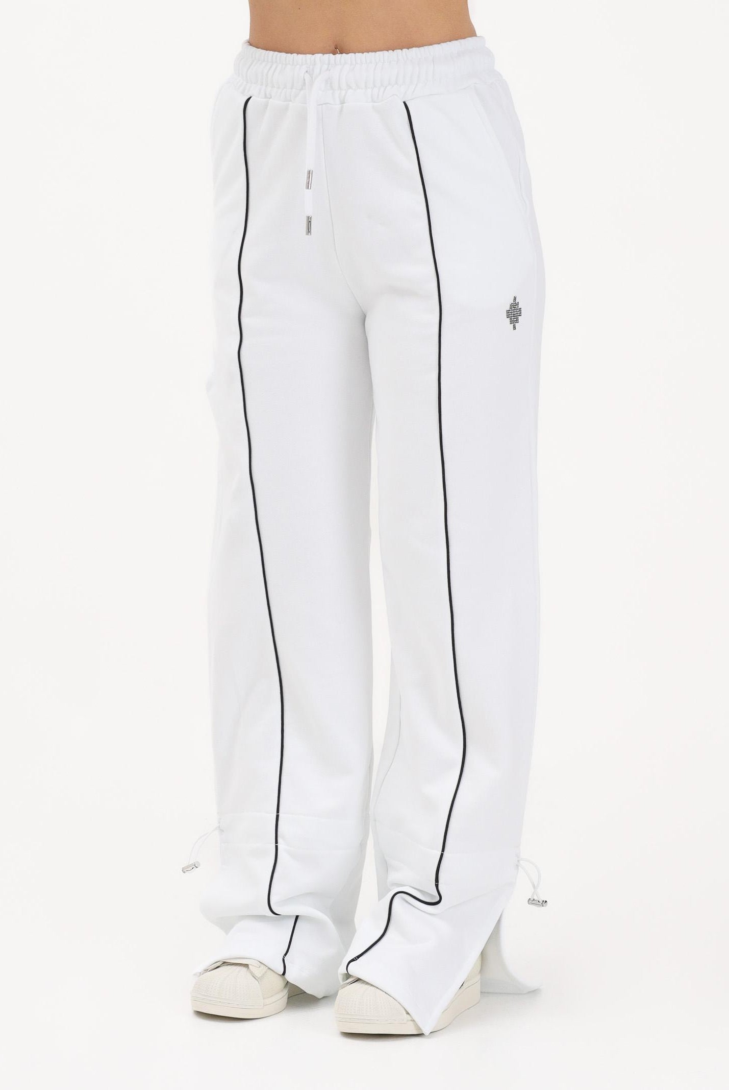MARCELO BURLON COUNTY OF MILAN Pantalone sportivo bianco da donna 26ECM30145 BI MARCELO BURLON COUNTY OF MILAN