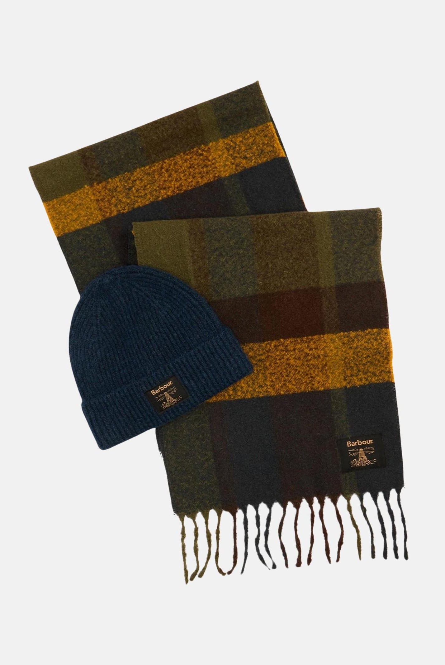 BARBOUR Set regalo con berretto e sciarpa Westerdale blu per uomo e donna 252MMGS0095 TN11 BARBOUR