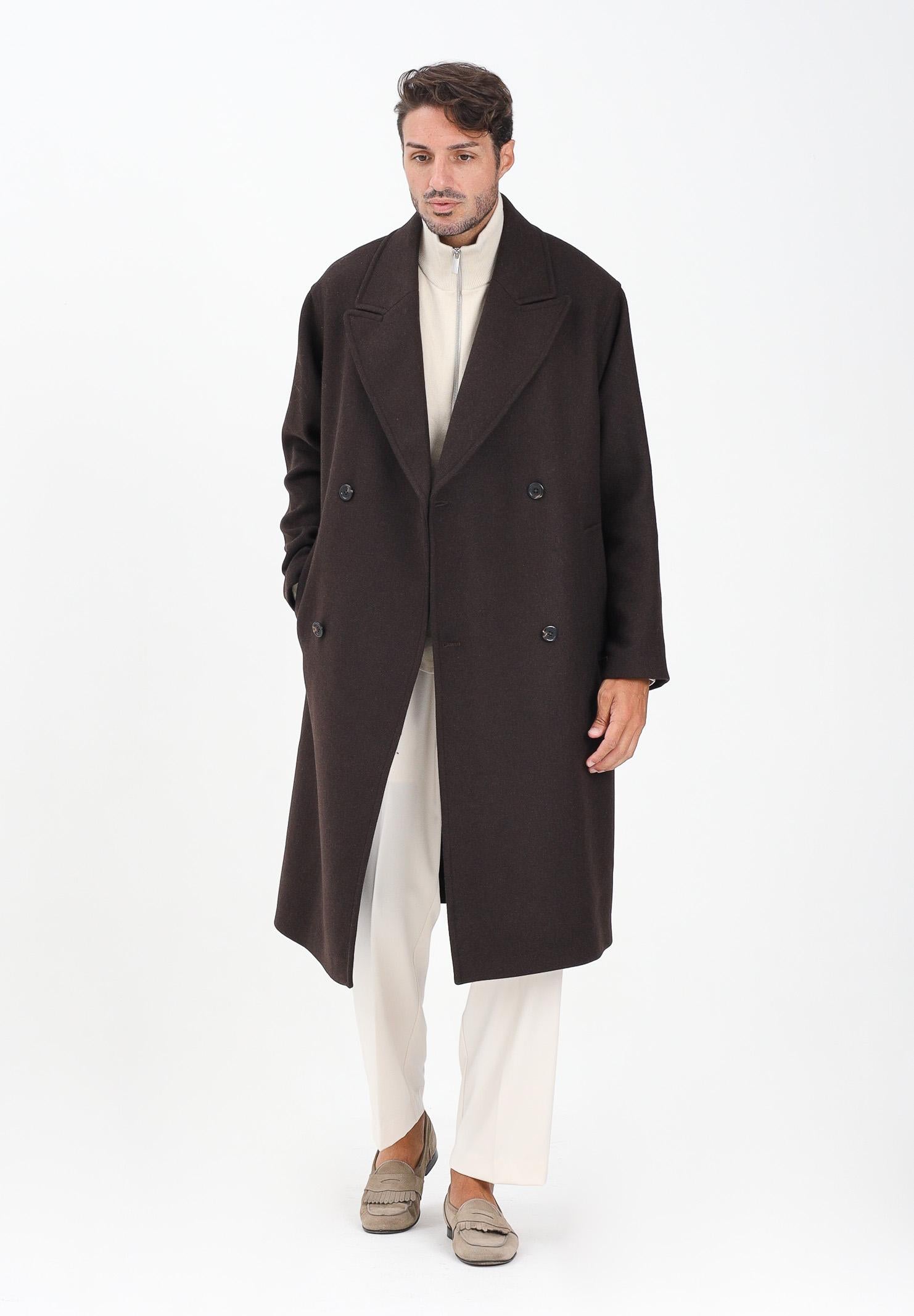 SELECTED HOMME Cappotto lungo marrone da uomo 16098258 Delicioso SELECTED HOMME