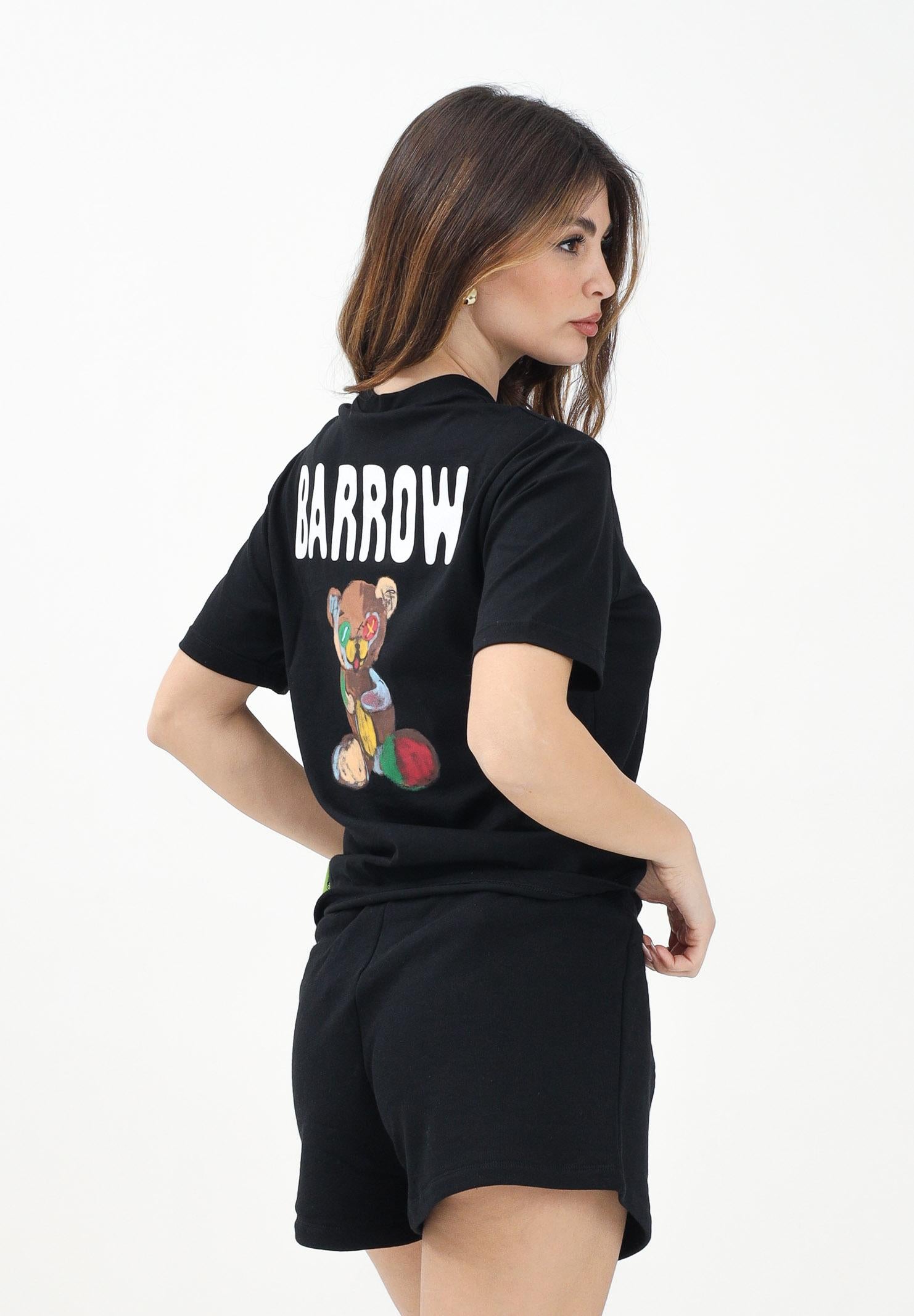 BARROW T-shirt a manica corta nera per donna, ragazzi e bambini con varie stampe S5BKJUTH023 110 BARROW