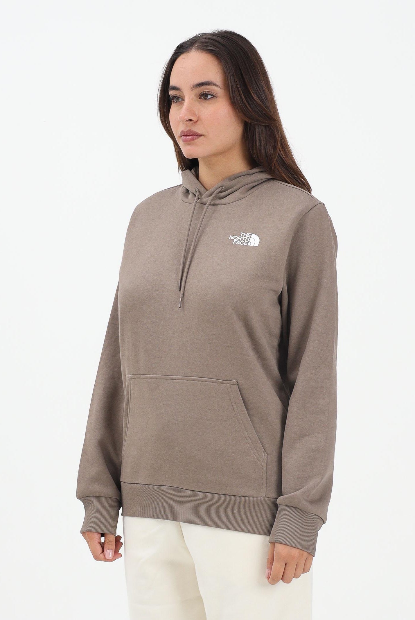 THE NORTH FACE Felpa con cappuccio Simple Dome beige da donna NF0A89EYBOW1 . THE NORTH FACE