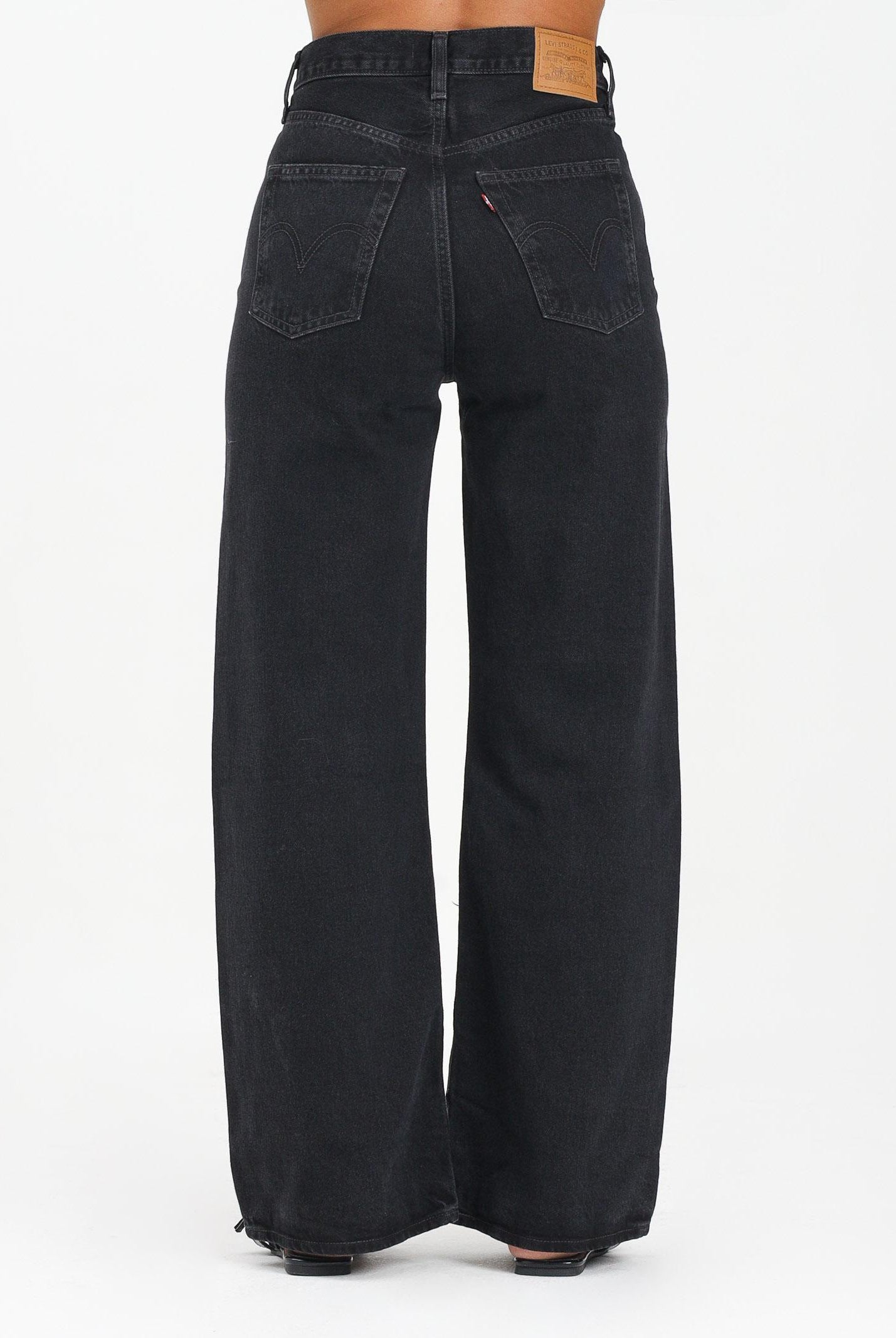 LEVI'S® Jeans Ribcage Wide Leg in denim nero da donna A6081-0001 . LEVI'S®