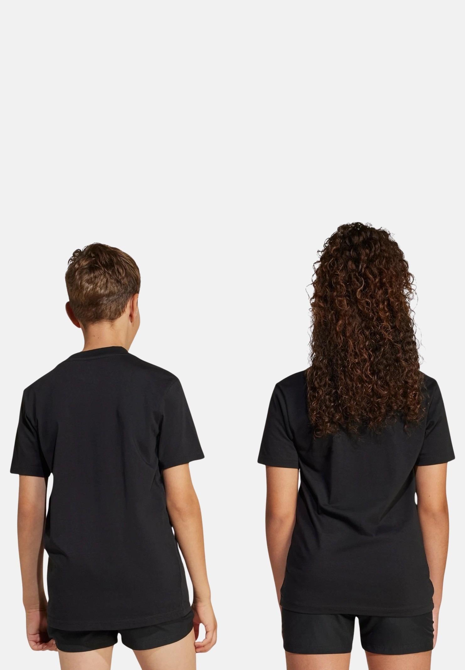 ADIDAS PERFORMANCE T-shirt a manica corta Essentials nera per bambino e bambina JC9776 . ADIDAS PERFORMANCE