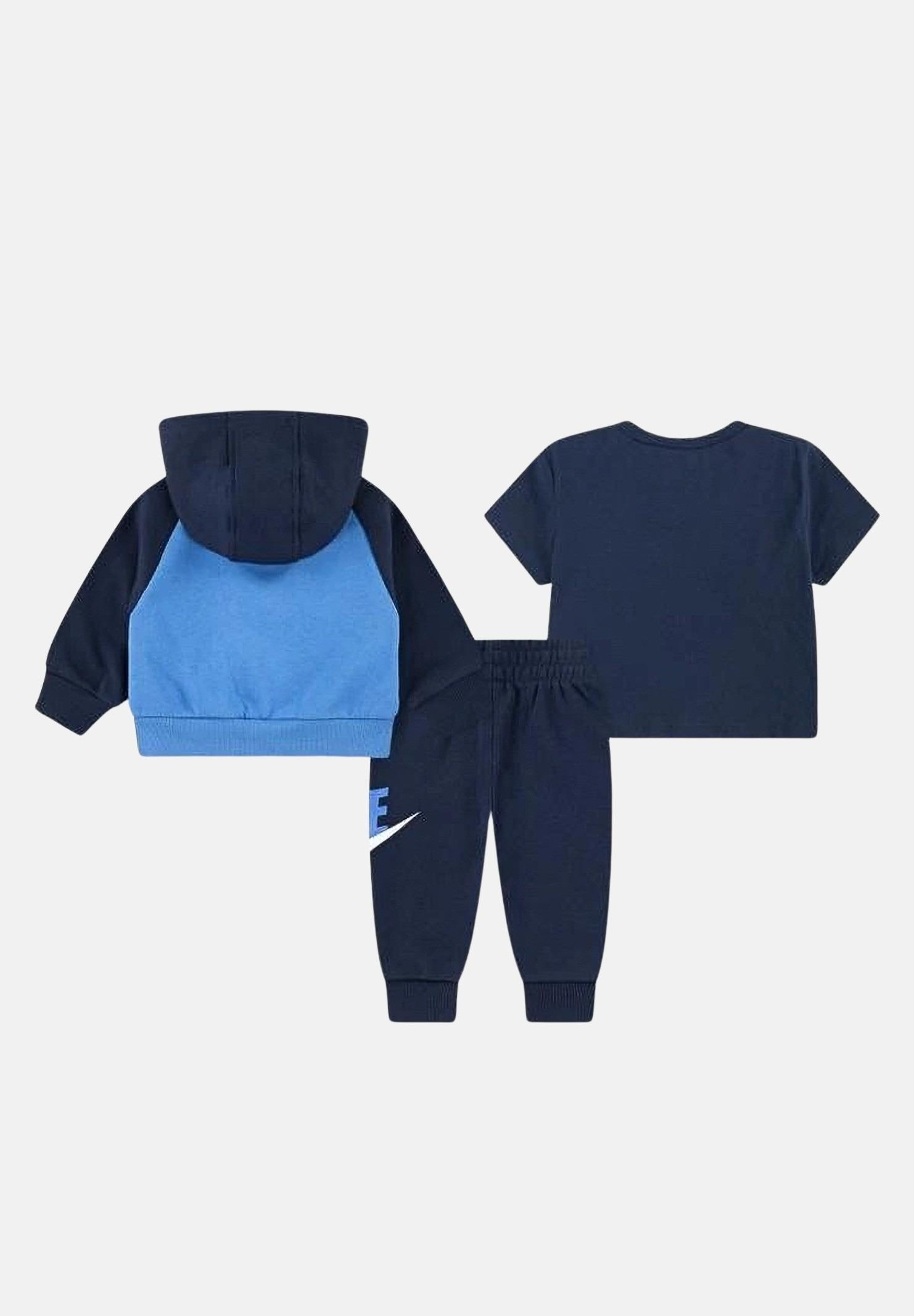 NIKE Tuta 3 pezzi blu da neonato 56N341 U90 NIKE