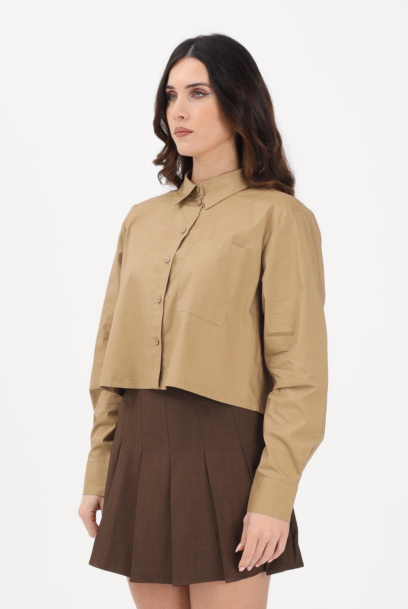JDY Camicia a manica lunga beige da donna 15363677 TI JDY