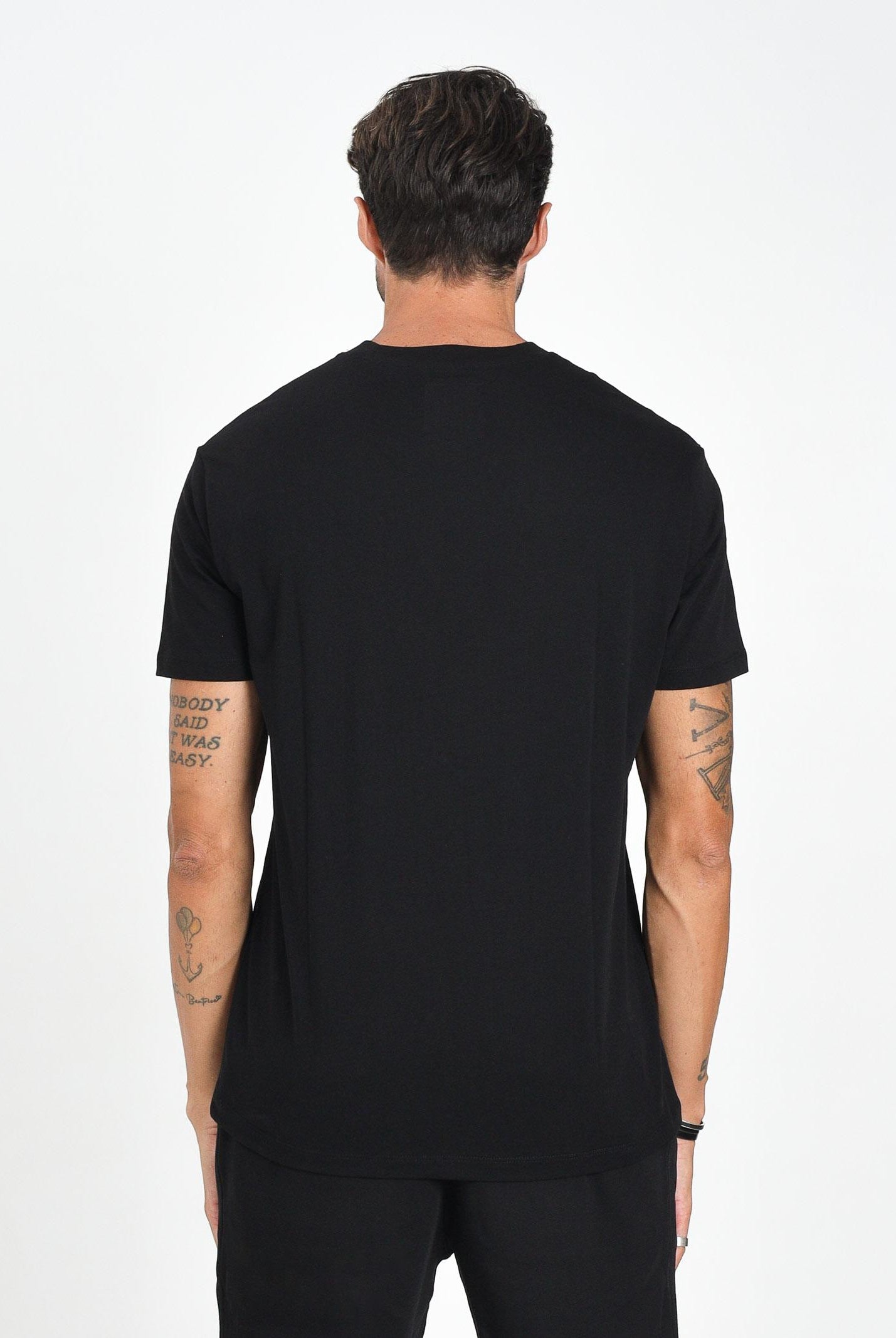 ARMANI EXCHANGE T-shirt a manica corta nera da uomo con ricamo XM000365AF12308 UC001 ARMANI EXCHANGE