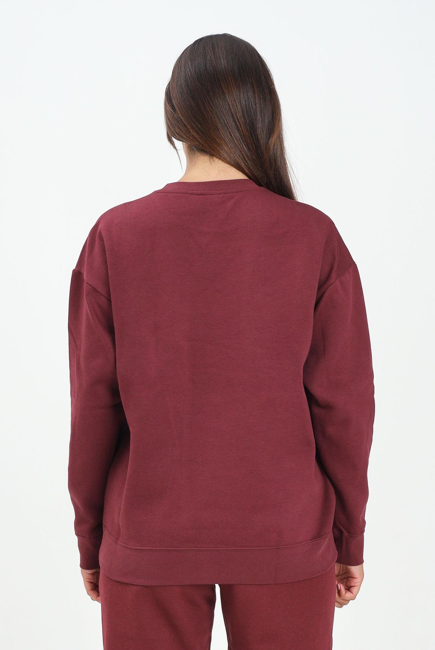 PUMA Felpa girocollo ESS N. 1 bordeaux da donna 633268 96 PUMA