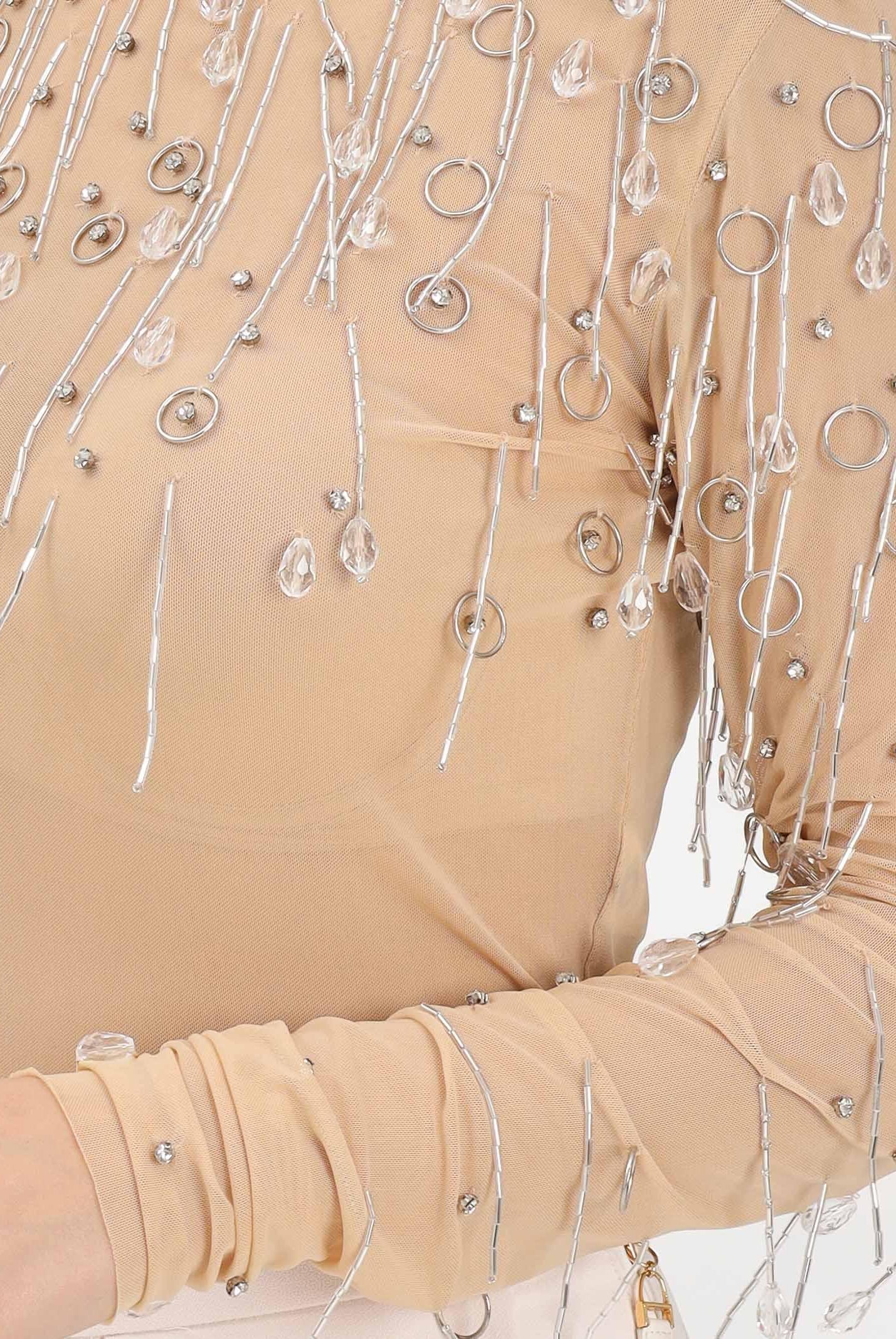 PATRIZIA PEPE Body nude da donna con dettagli gioiello 2M4513J354 B860 PATRIZIA PEPE