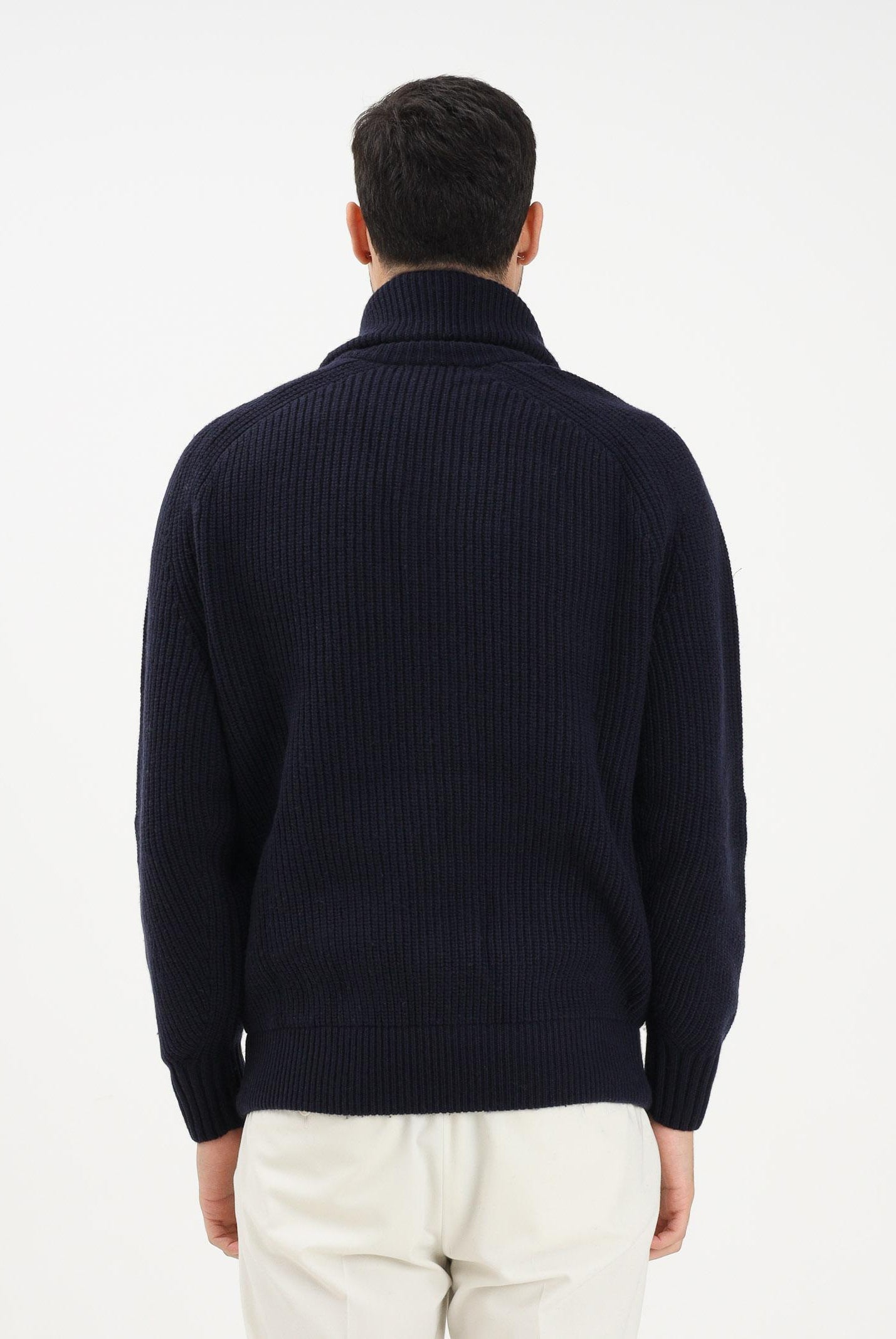 LACOSTE Cardigan blu da uomo con zip e logo AH5175 166 LACOSTE