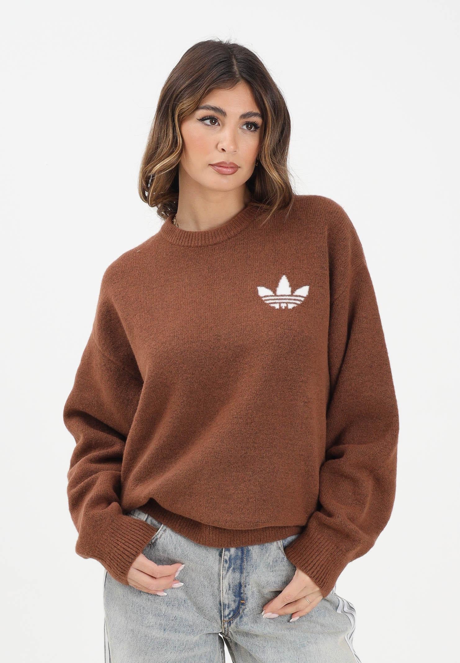 ADIDAS ORIGINALS Maglione girocollo Athletic Dept marrone da donna KF2340 ADIDAS ORIGINALS