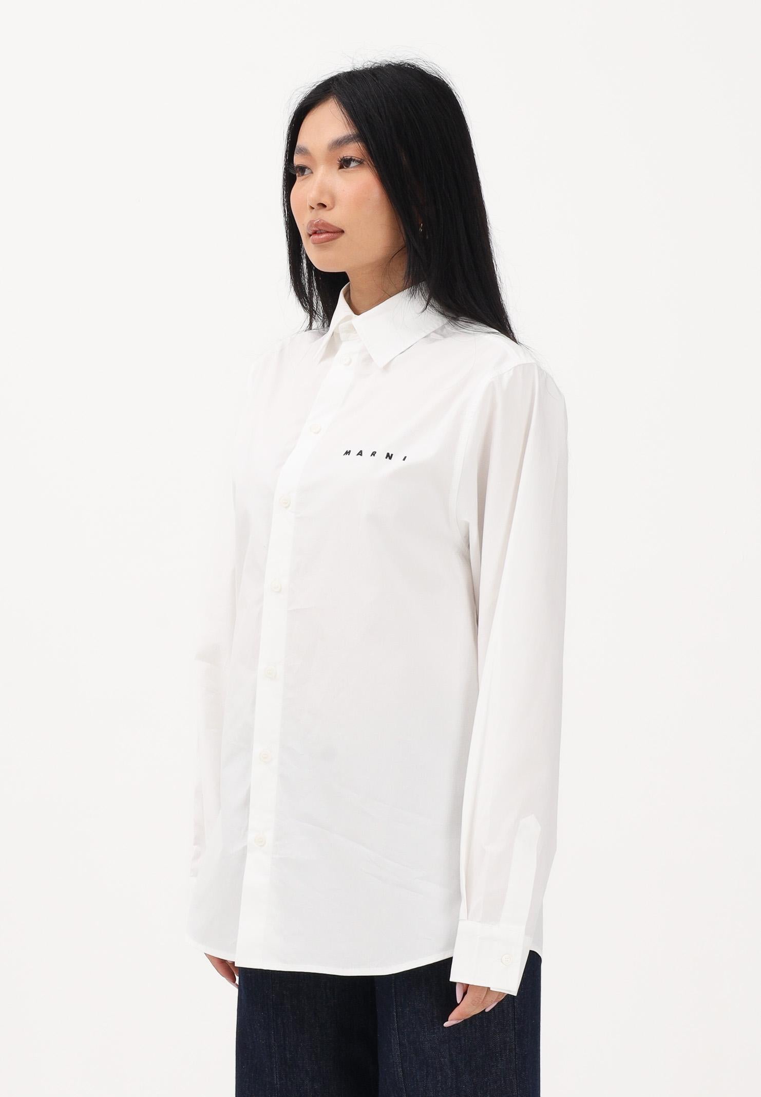 MARNI Camicia a manica lunga bianca per donna, ragazzi e bambini con logo M01628M00UW 0M114 MARNI