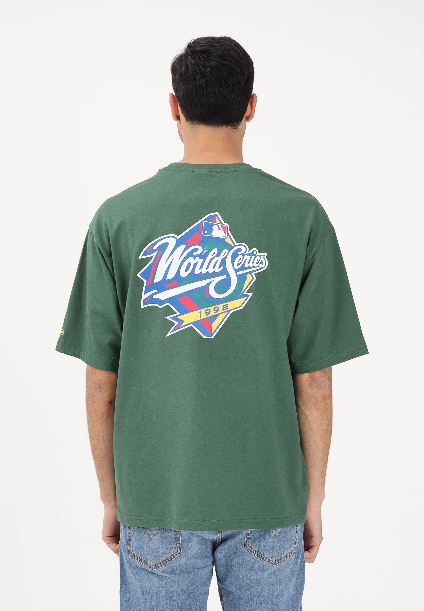NEW ERA T-shirt a manica corta New York Yankees MLB World Series verde per uomo e donna 60771584 . NEW ERA