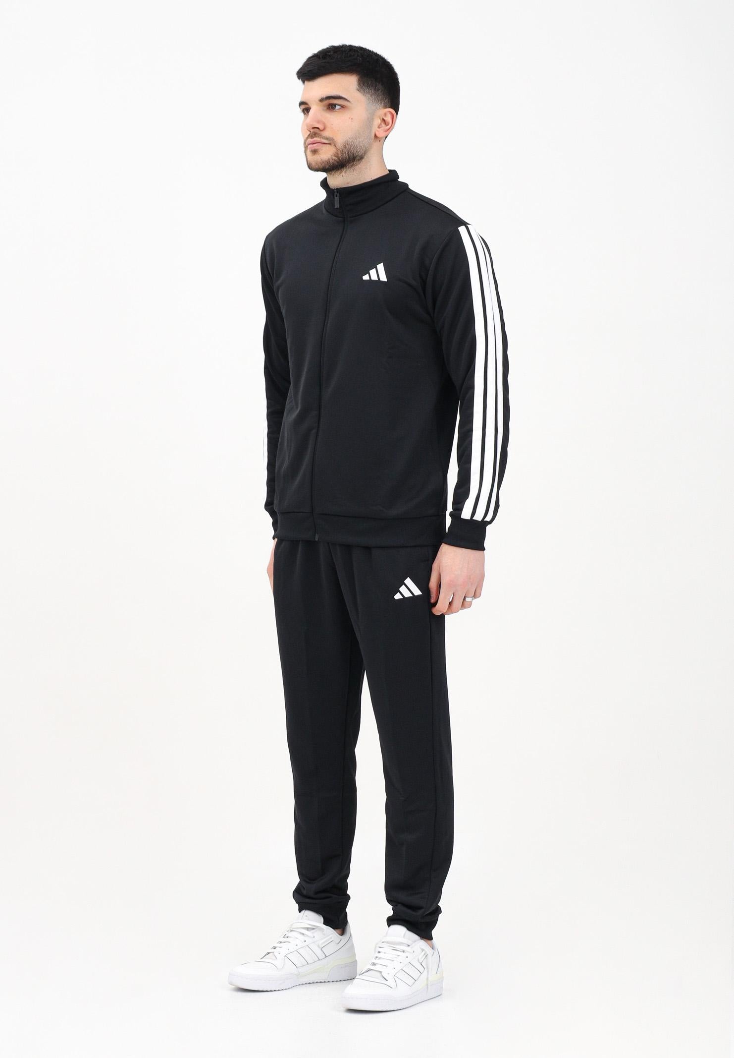 ADIDAS PERFORMANCE Tuta sportiva Sportswear Basic 3-Stripes French Terry nero da uomo JC5375 . ADIDAS PERFORMANCE