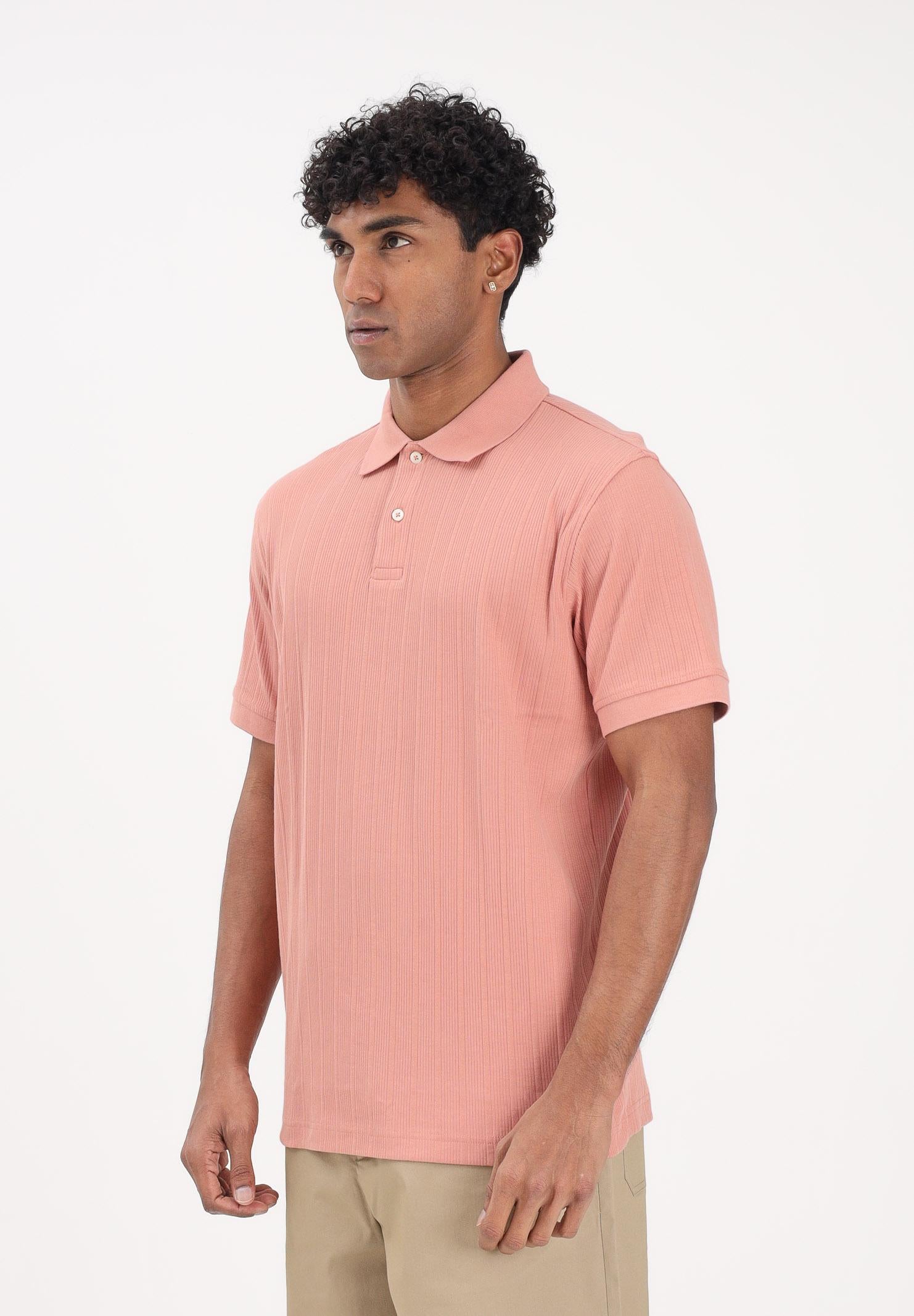 SELECTED HOMME Polo a manica corta rosa pesca da uomo 16100460 RODA SELECTED HOMME