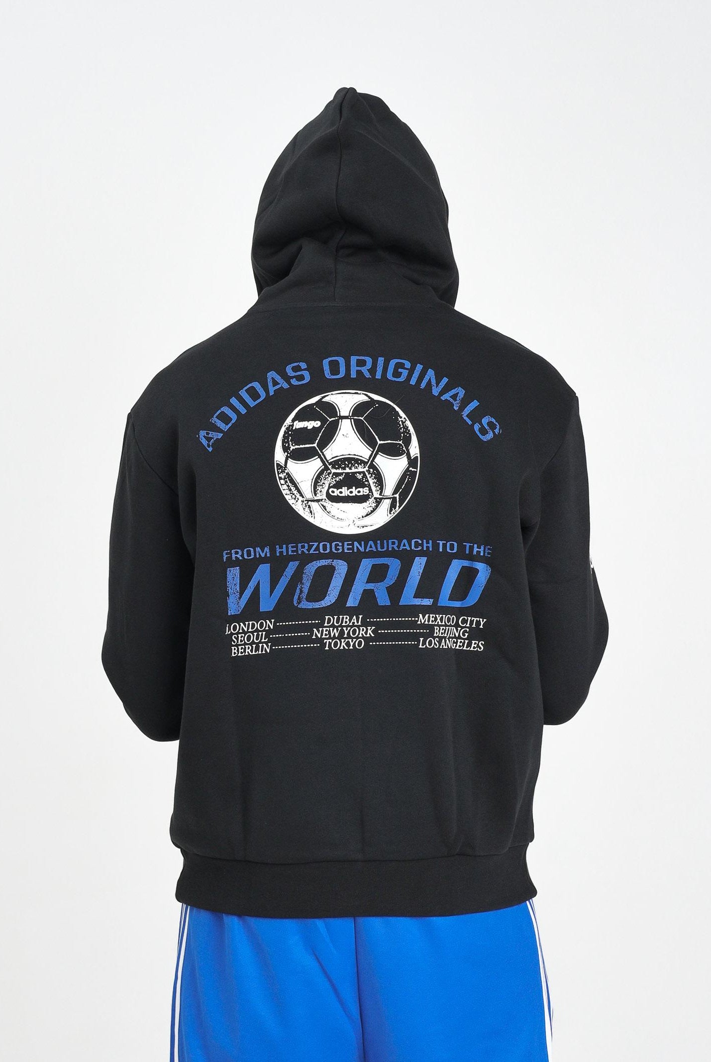 ADIDAS ORIGINALS Felpa con cappuccio Graphic nera da uomo JX3058 ADIDAS ORIGINALS