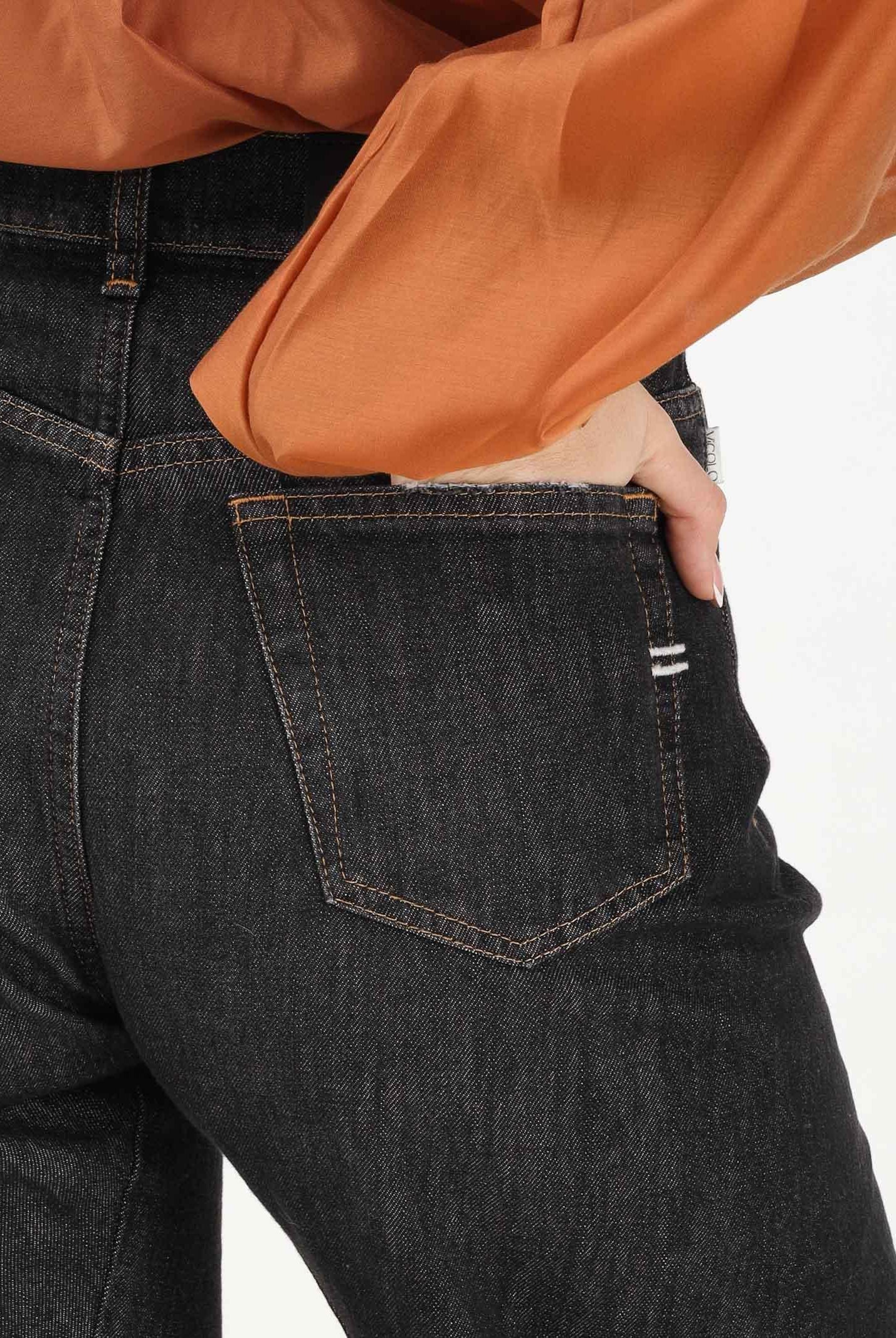 VICOLO Jeans Olly in denim nero da donna DF5284 NE VICOLO