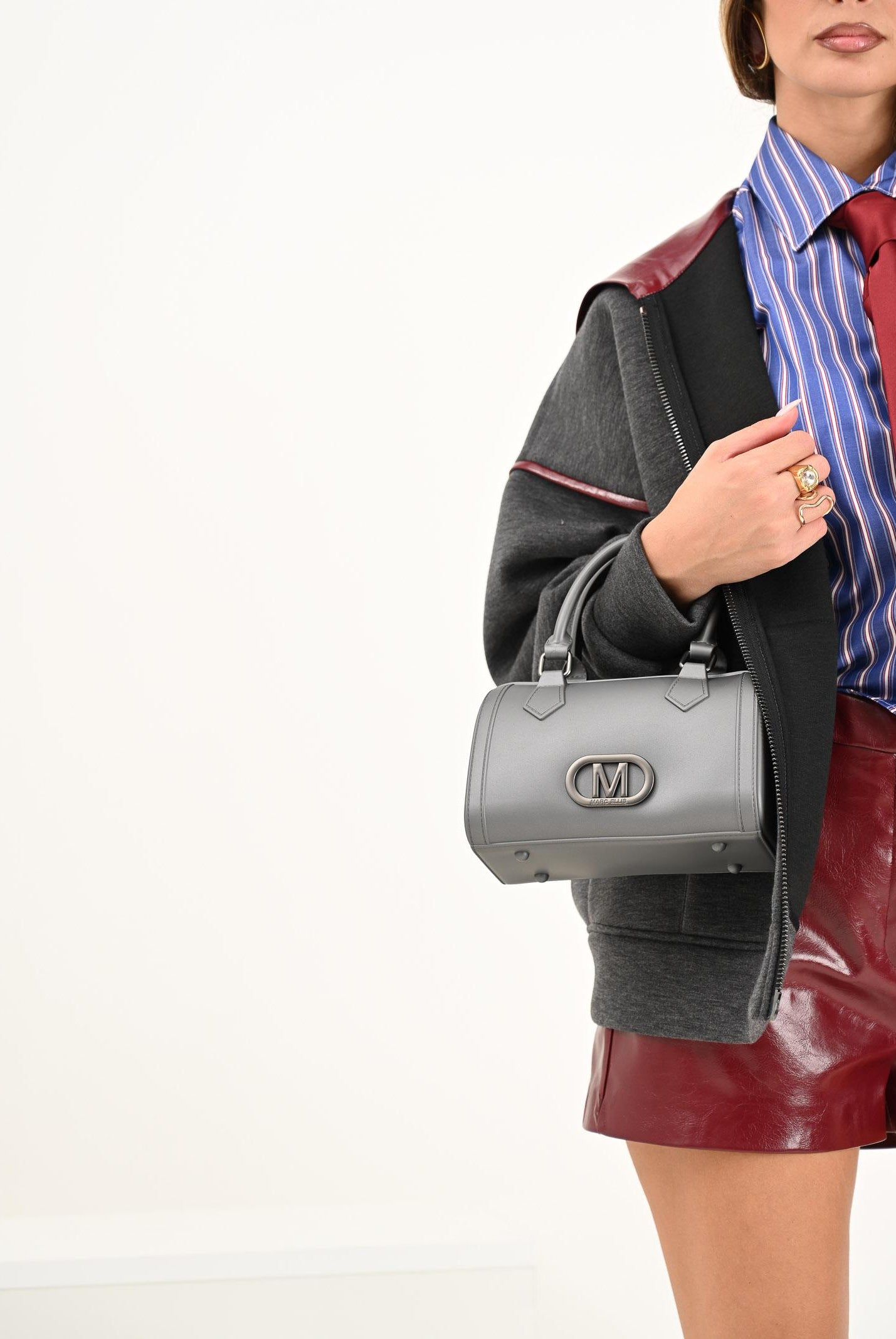 MARC ELLIS Borsa a mano Flat Estrella grigia da donna FLAT-ESTRELLA GUMEBR MARC ELLIS