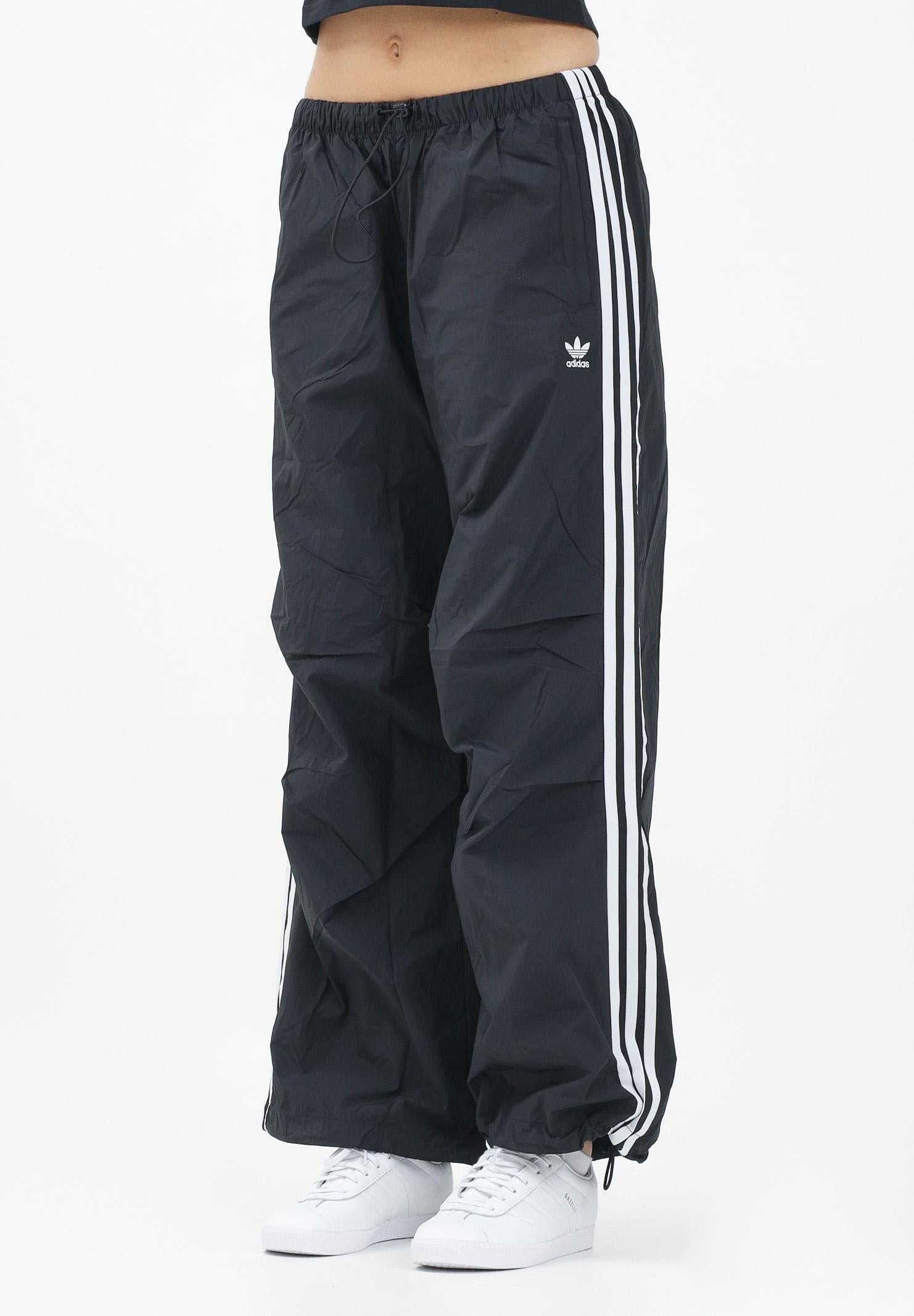 ADIDAS ORIGINALS Pantalone sportivo 3-Stripes Woven Parachute nero da donna IY7251 ADIDAS ORIGINALS