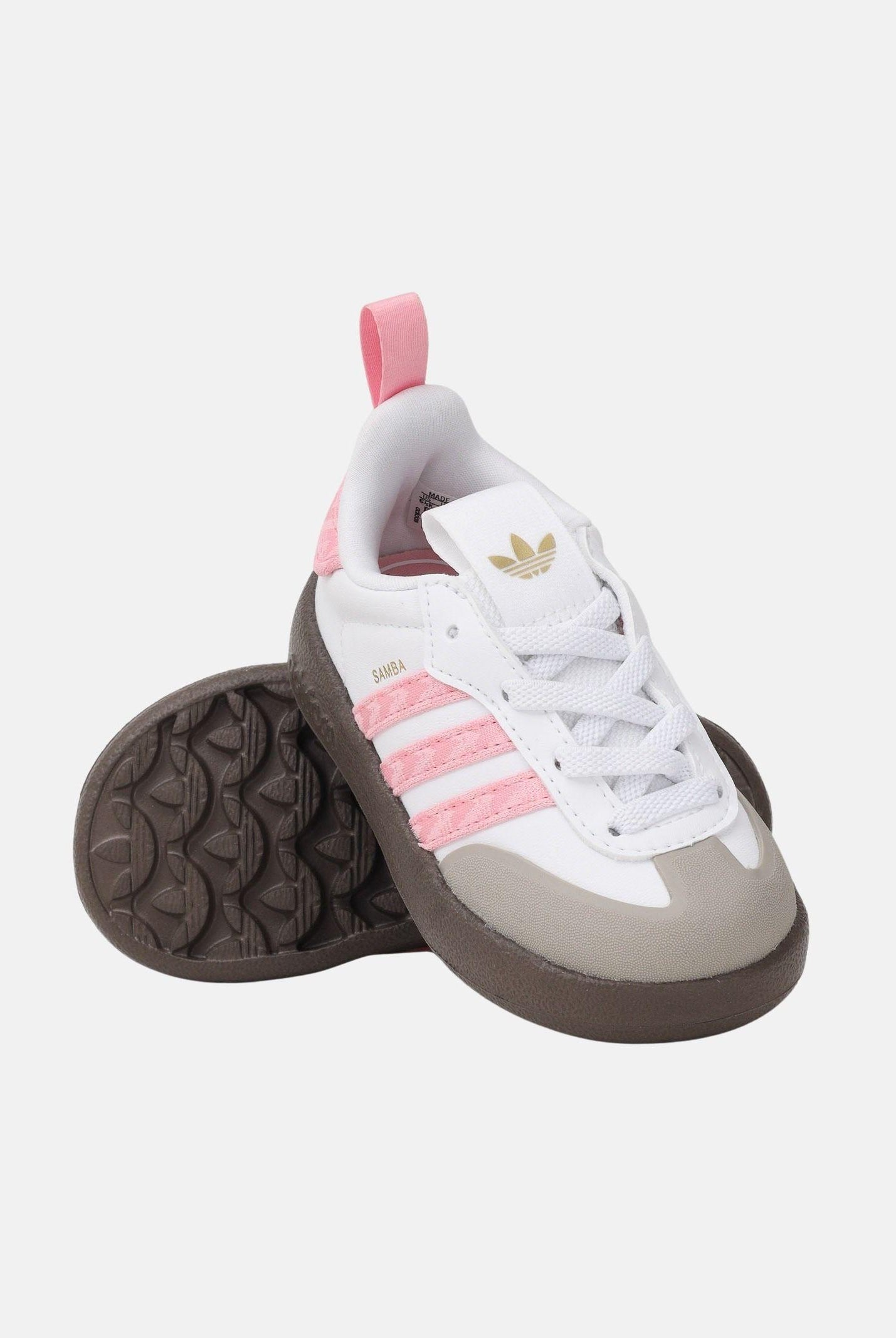ADIDAS ORIGINALS Sneakers ADIFOM SAMBA 360 bianche e rosa da neonato IH7043 . ADIDAS ORIGINALS