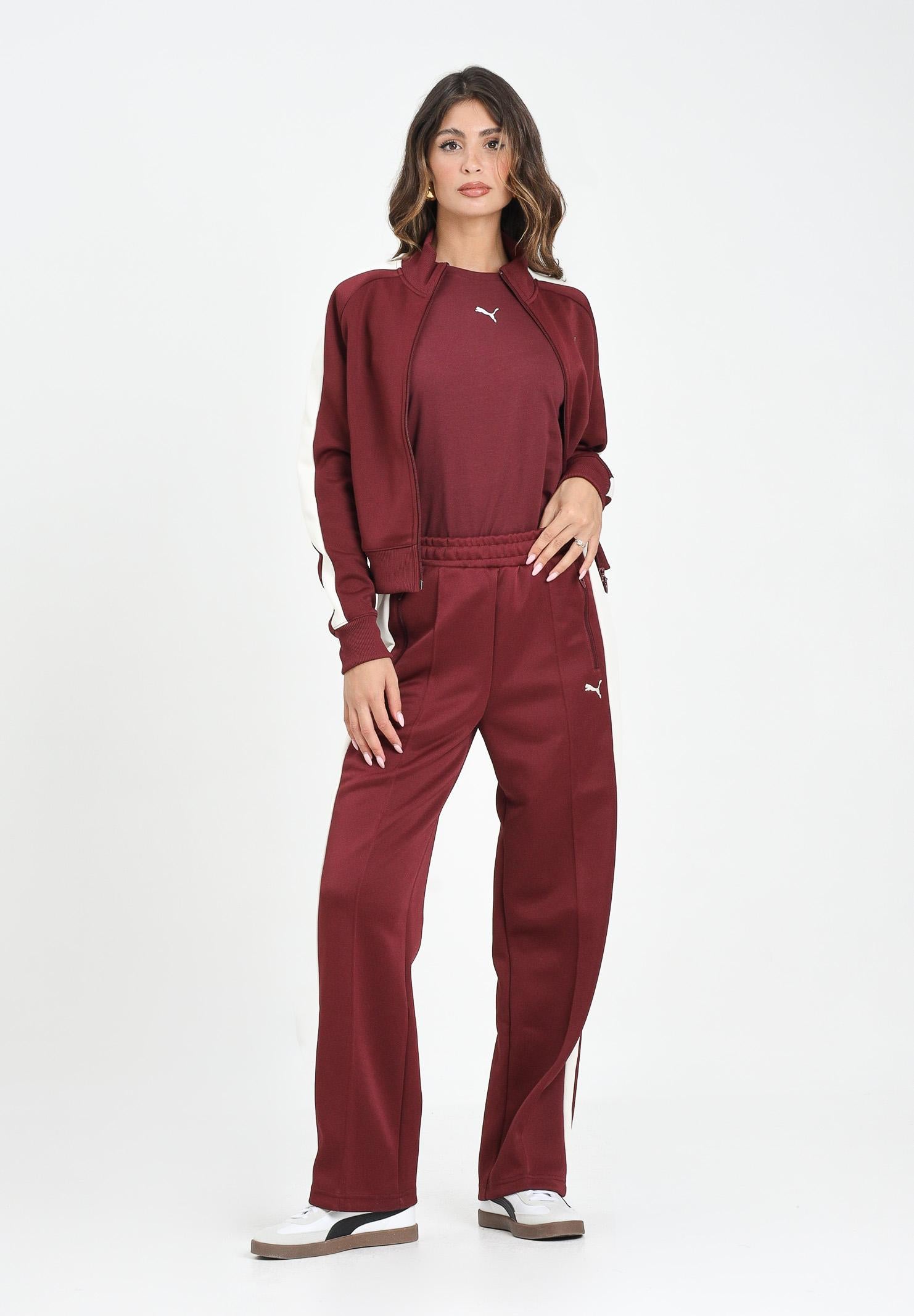 PUMA Pantalone sportivo T7 Always bordeaux da donna 629797 96 PUMA