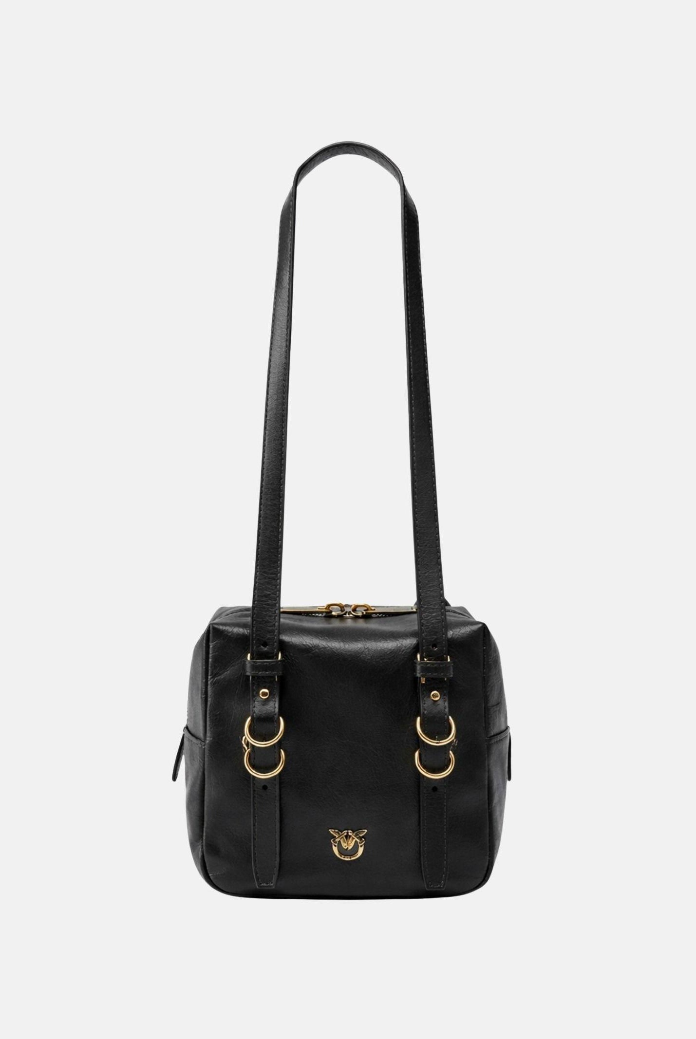 PINKO Borsa a spalla Cubic Bag nera da donna 106465A315 Z99Q PINKO