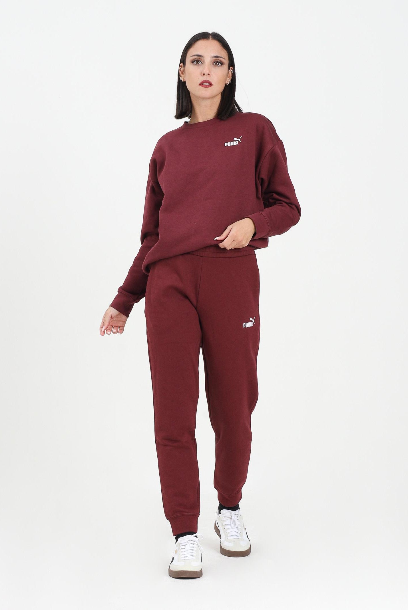 PUMA Pantalone sportivo bordeaux da donna con logo ESS N. 1 682449 96 PUMA