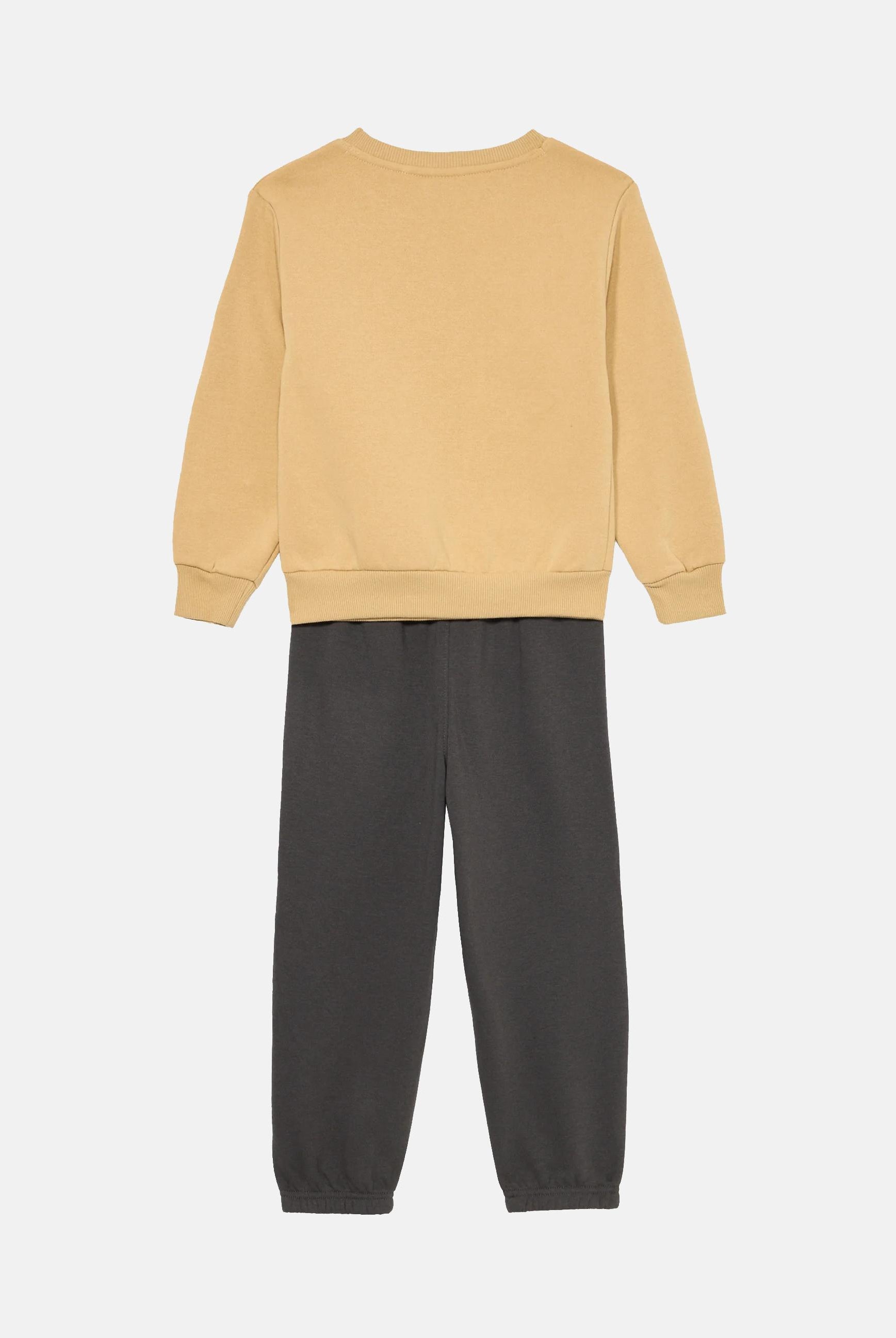 CONVERSE Tuta beige e grigia da bambino con stampa logo 8CH865 GDA CONVERSE