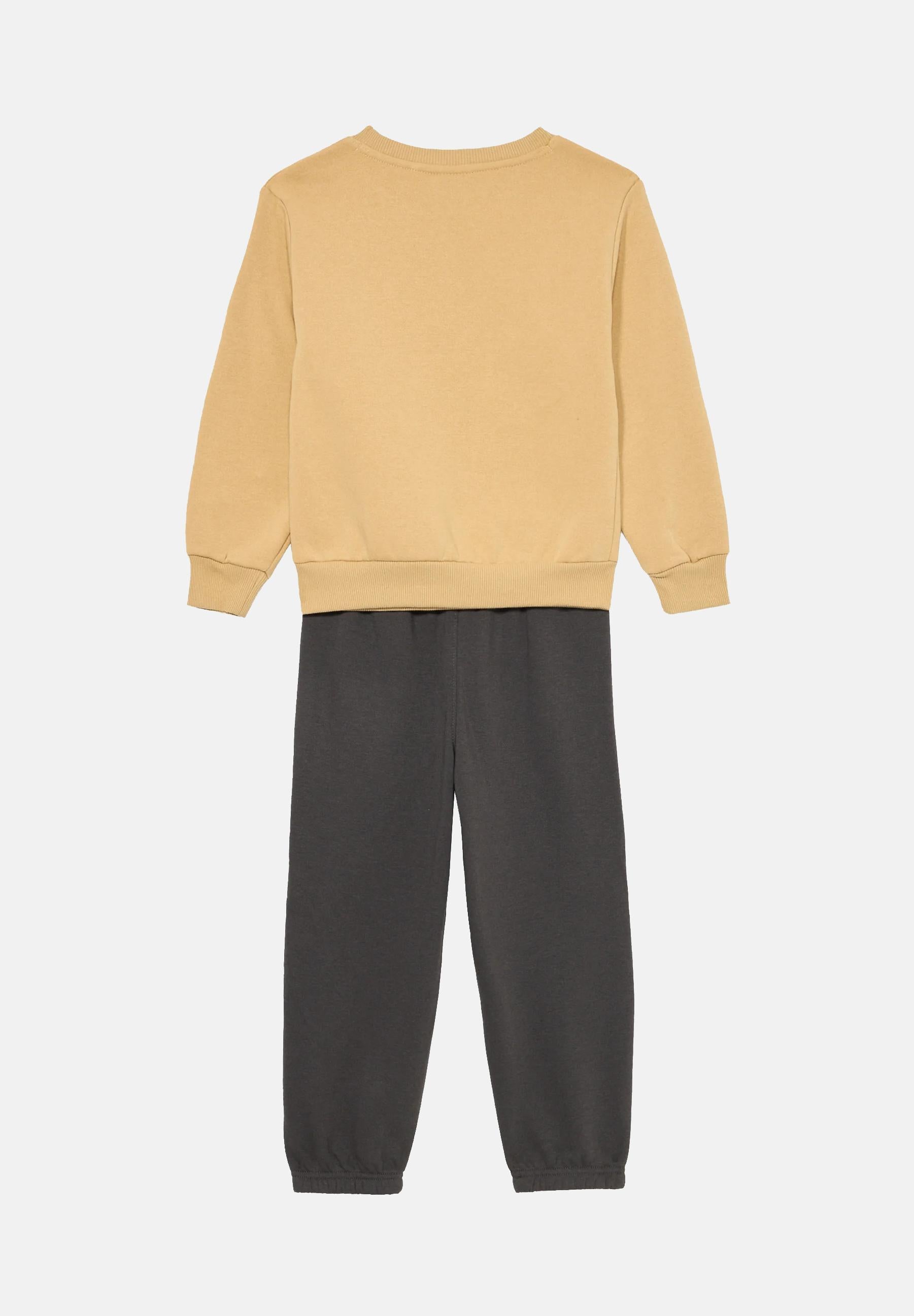 CONVERSE Tuta beige e grigia da bambino con stampa logo 8CH865 GDA CONVERSE