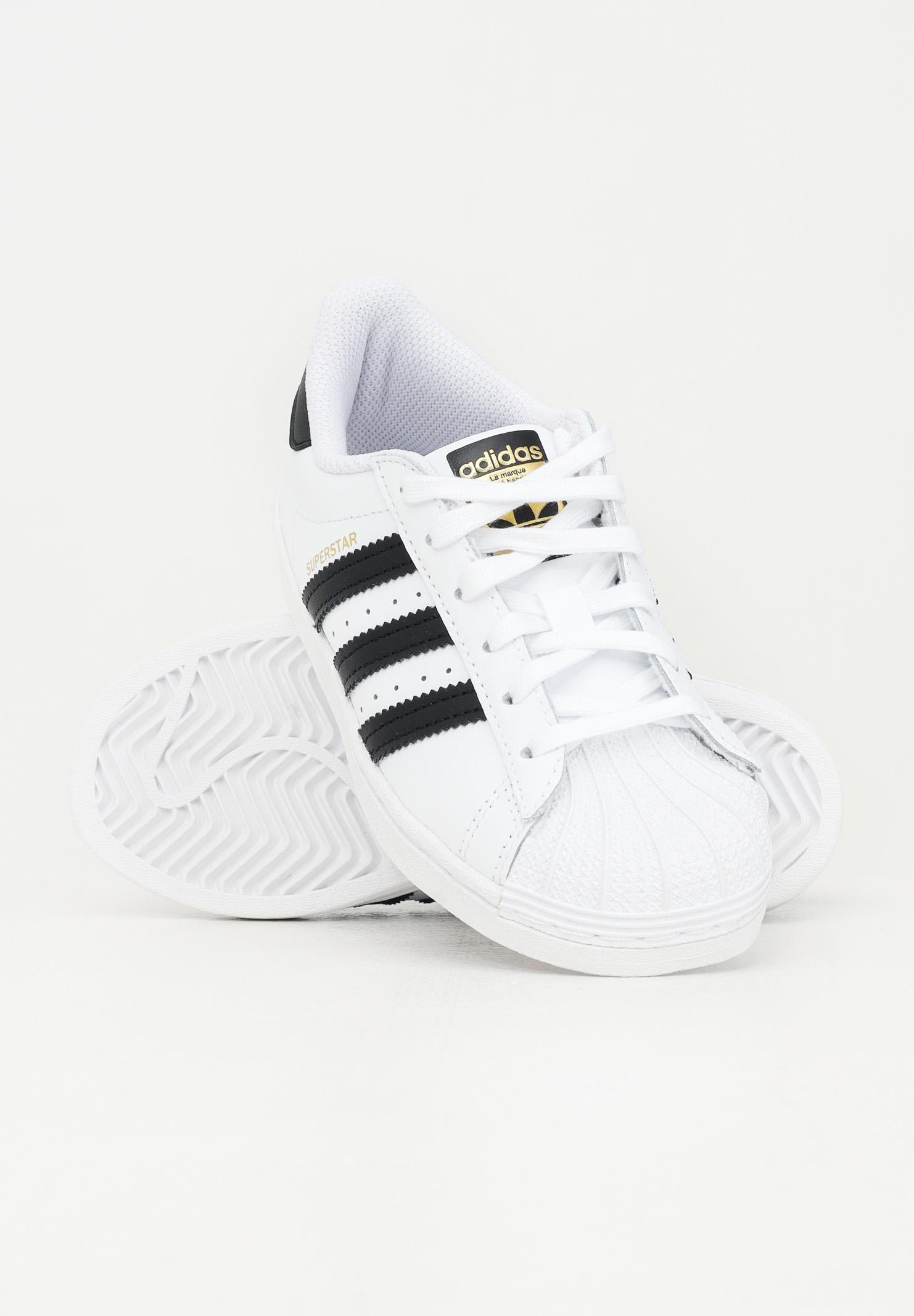 ADIDAS ORIGINALS Sneakers SUPERSTAR bianche per bambino e bambina FU7714 . ADIDAS ORIGINALS