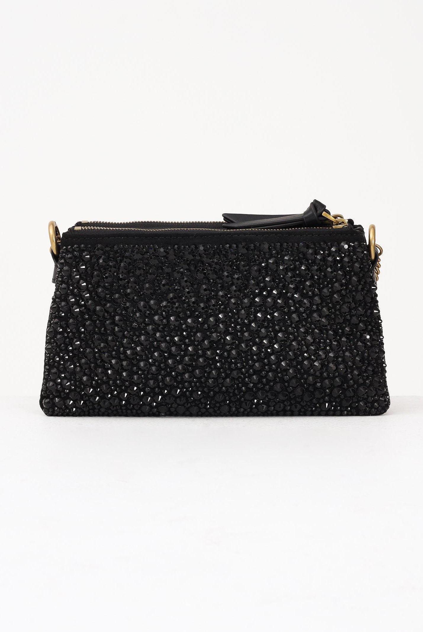 PINKO Borsetta Mini Double full strass nera da donna 105359A2WF Z99Q PINKO