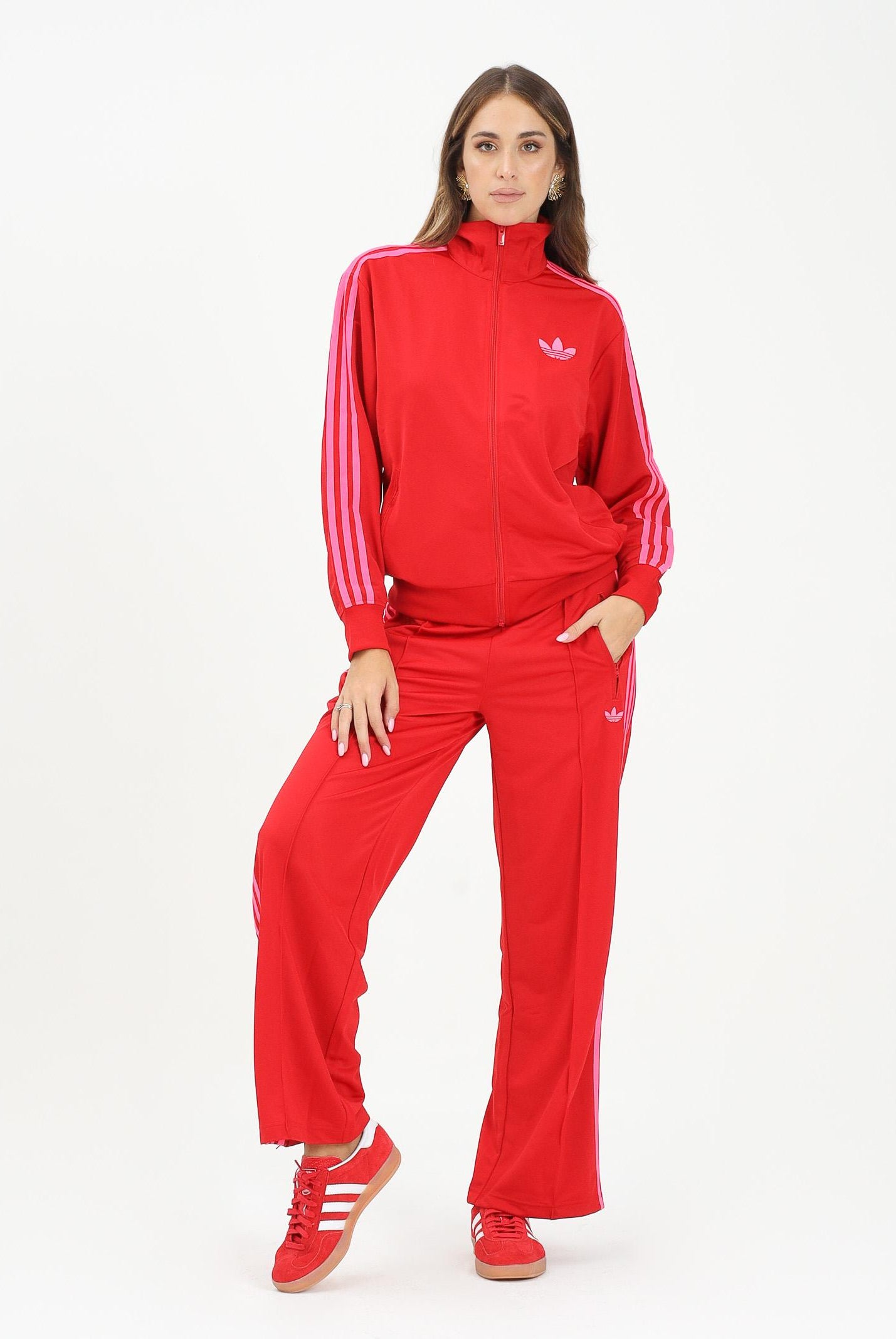 ADIDAS ORIGINALS Pantalone sportivo adicolor Classic Firebird Loose rosso da donna JW1225 ADIDAS ORIGINALS