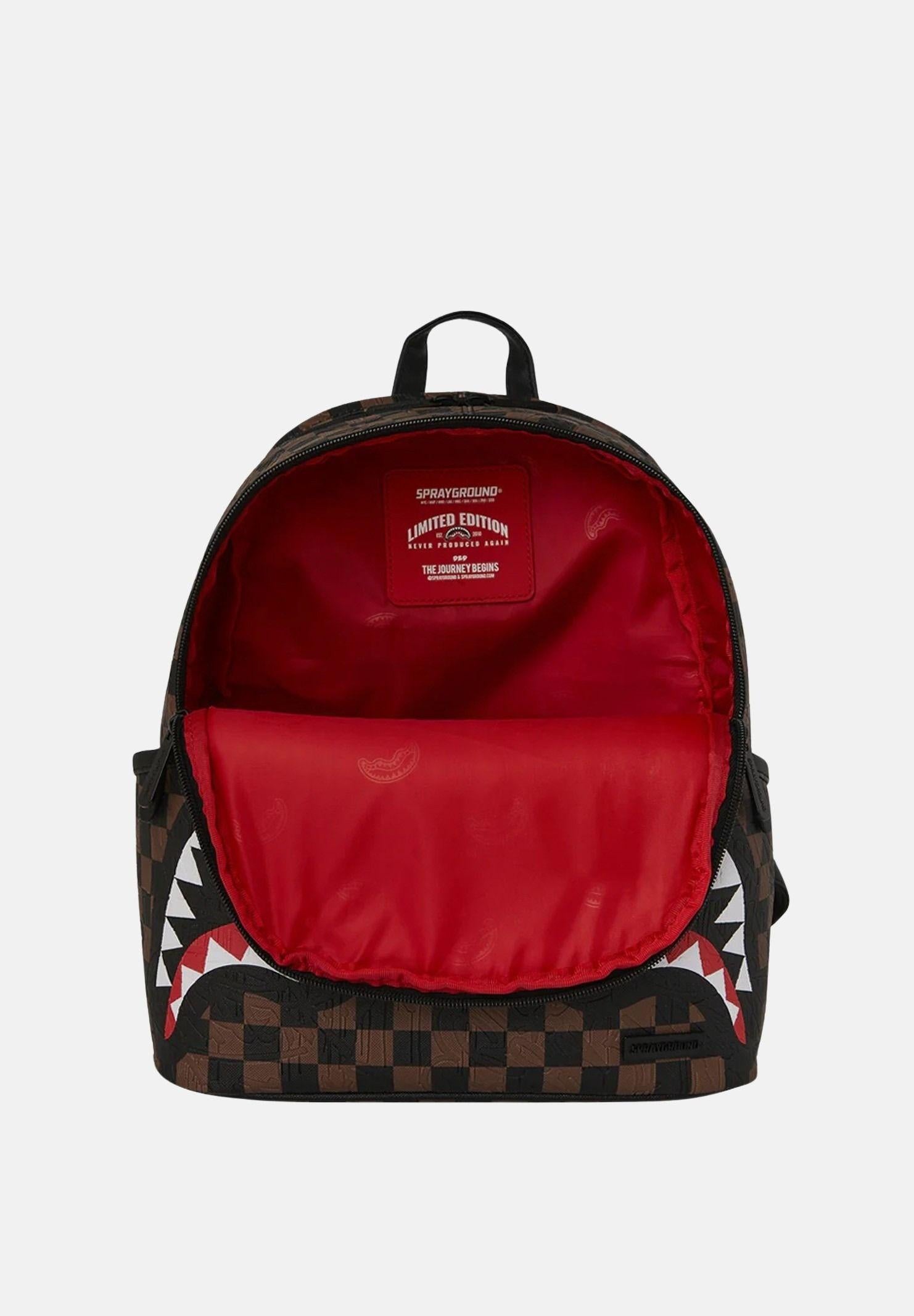 SPRAYGROUND Zaino CHECK 2 EMBOSS SAVAGE BACKPACK marrone da donna 910B8233NSZ . SPRAYGROUND