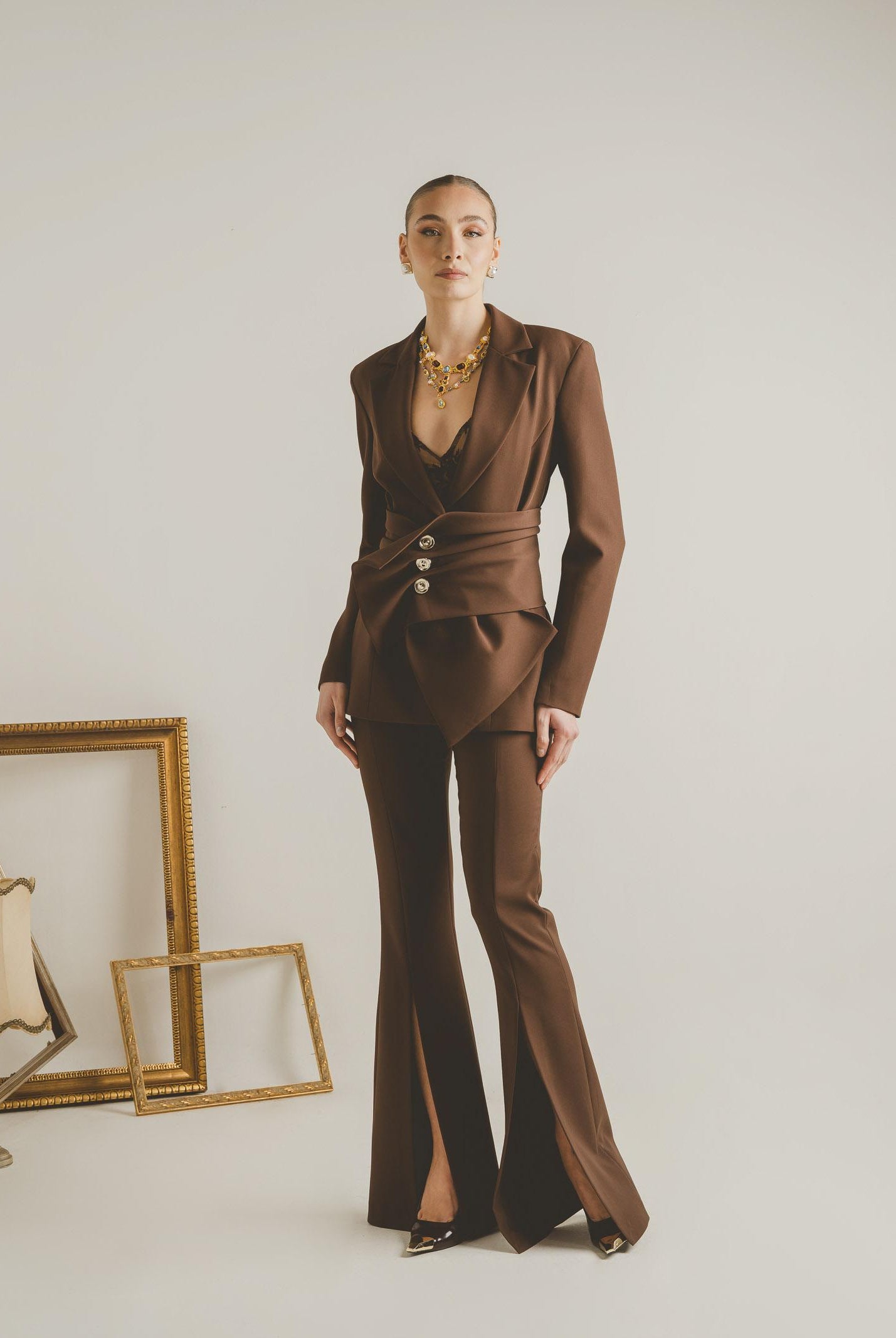 SANTAS Pantalone Force marrone da donna PV2609 NU SANTAS