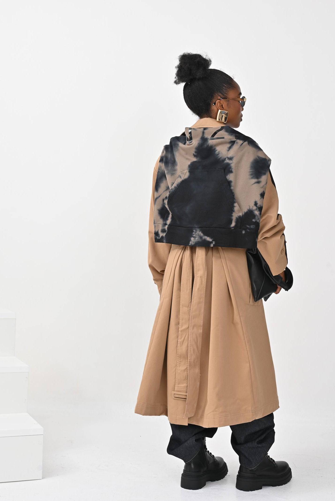 N21 Felpa con cappuccio cammello per donna, ragazzi e bambini in cotone tie-dye N2107LN0447 0N720 N21