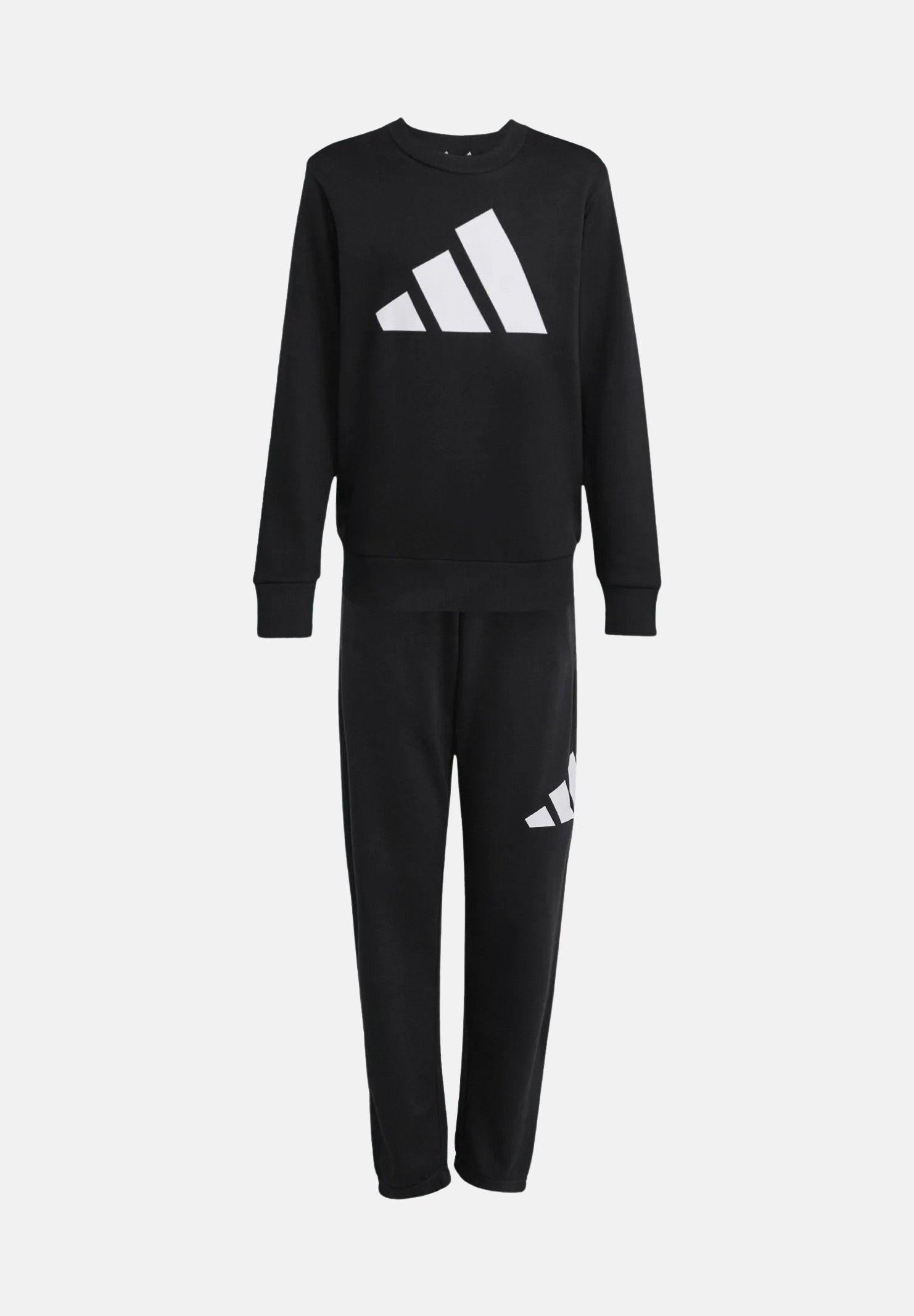 ADIDAS PERFORMANCE Tuta Essentials Big Logo nera per bambino e bambina KE1227 . ADIDAS PERFORMANCE