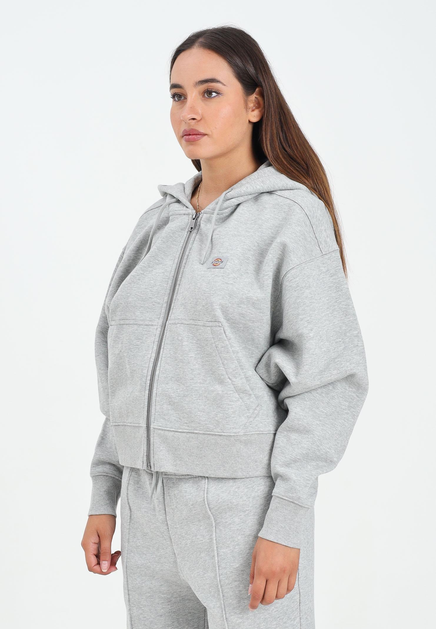 DICKIES Felpa con zip Oakport grigia da donna DK0A4Y1ZHG01 DIckies